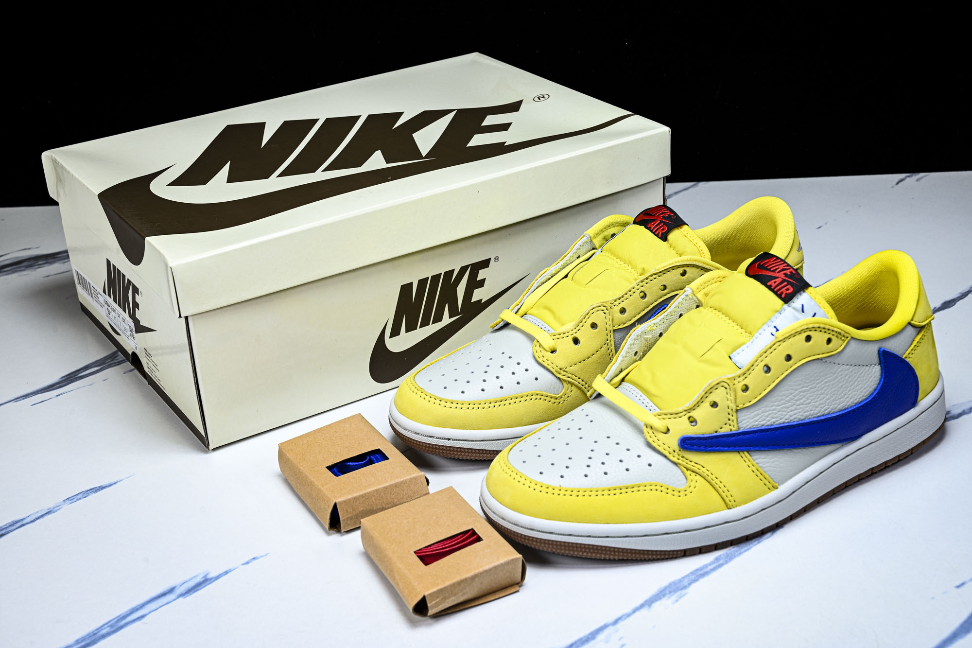 WMNS Travis Scott x Air Jordan AJ 1 Low“Canary”金丝雀 淡