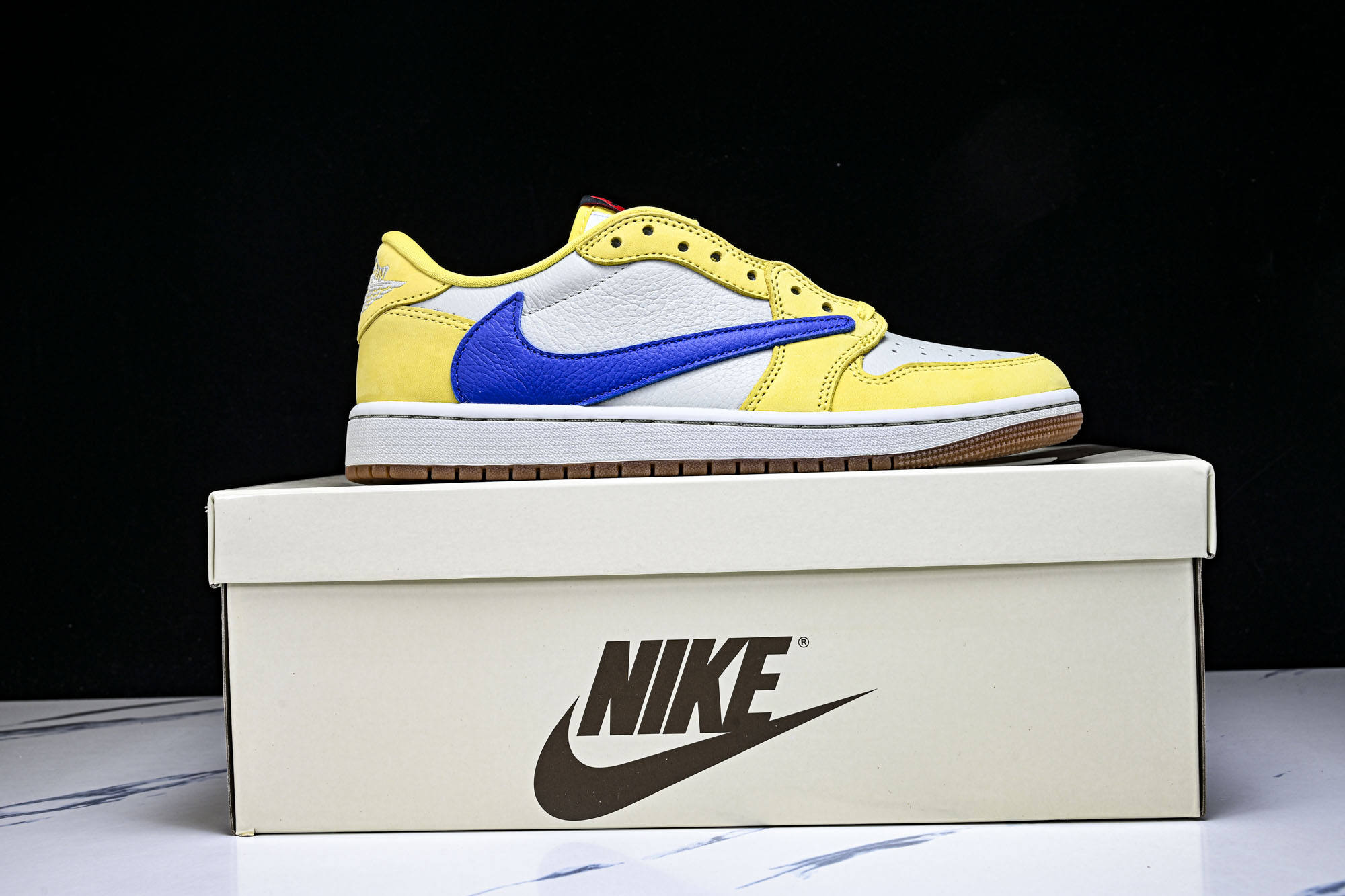 WMNS Travis Scott x Air Jordan AJ 1 Low“Canary”金丝雀 淡