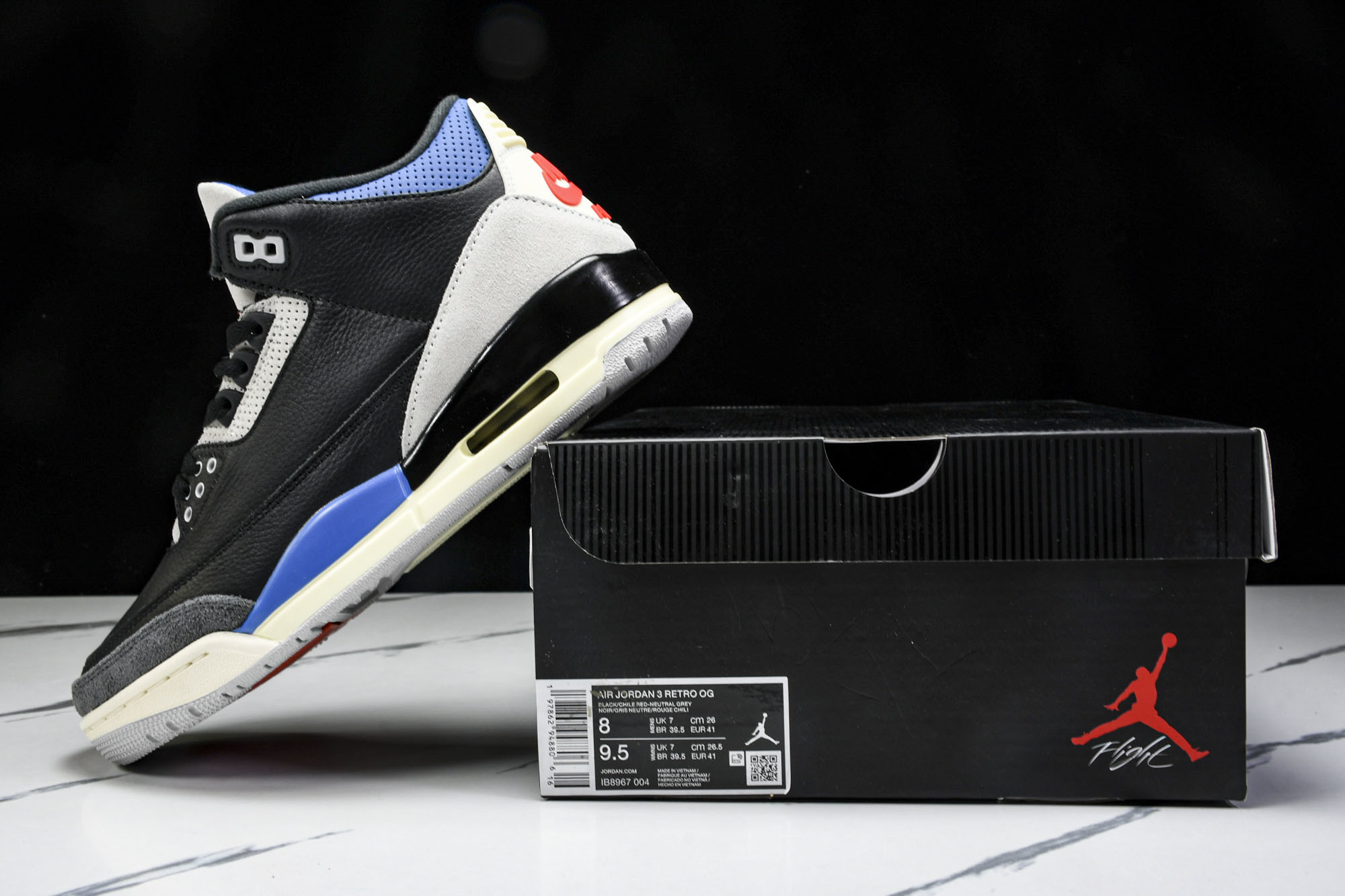 Air Jordan 3 Retro OG Rare Air 稀有空气 黑蓝灰 IB8967-004 #