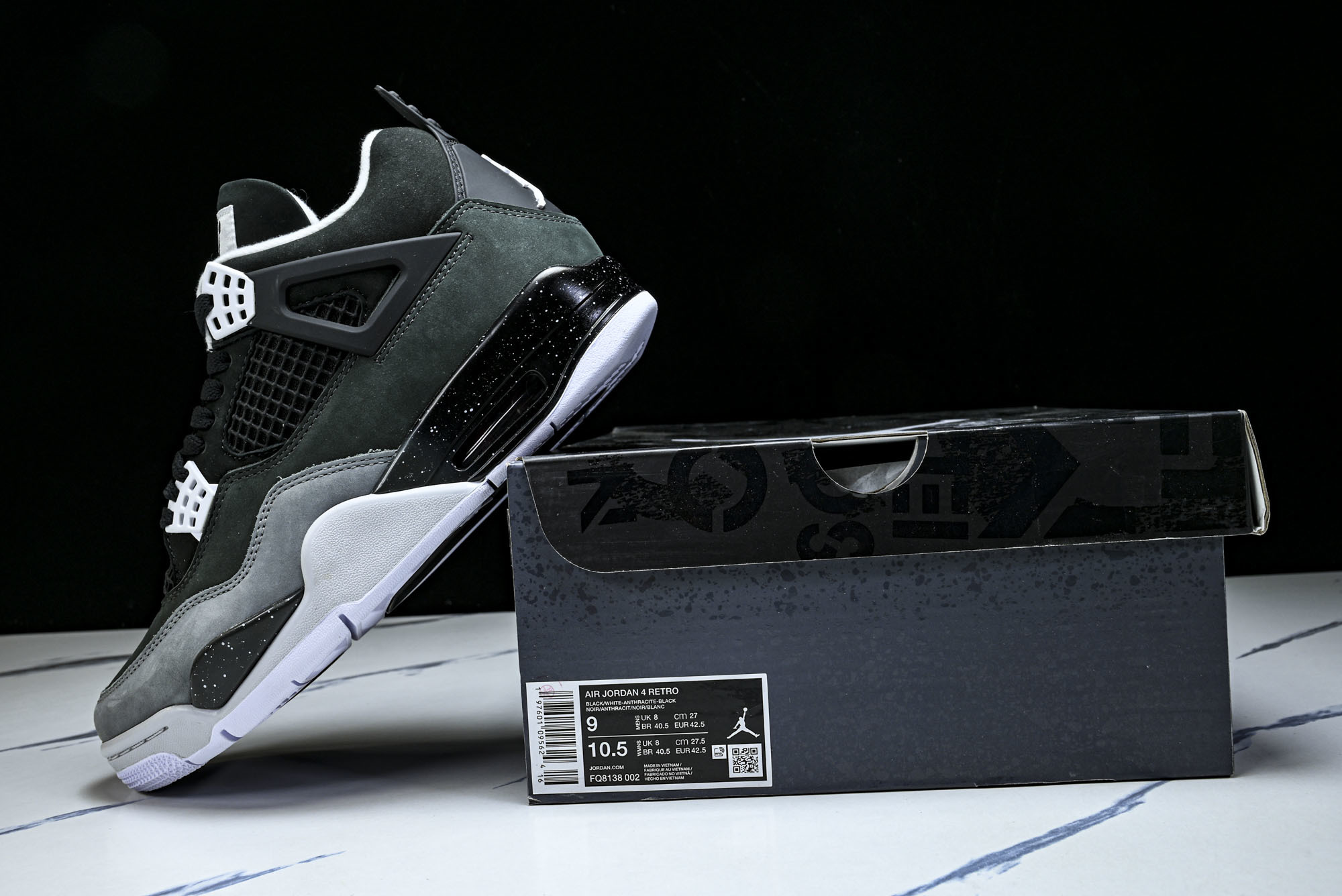 Air Jordan 4 _Fear_ AJ4 乔4恐惧套装 复刻篮球鞋 FQ8138-002 #YZ0