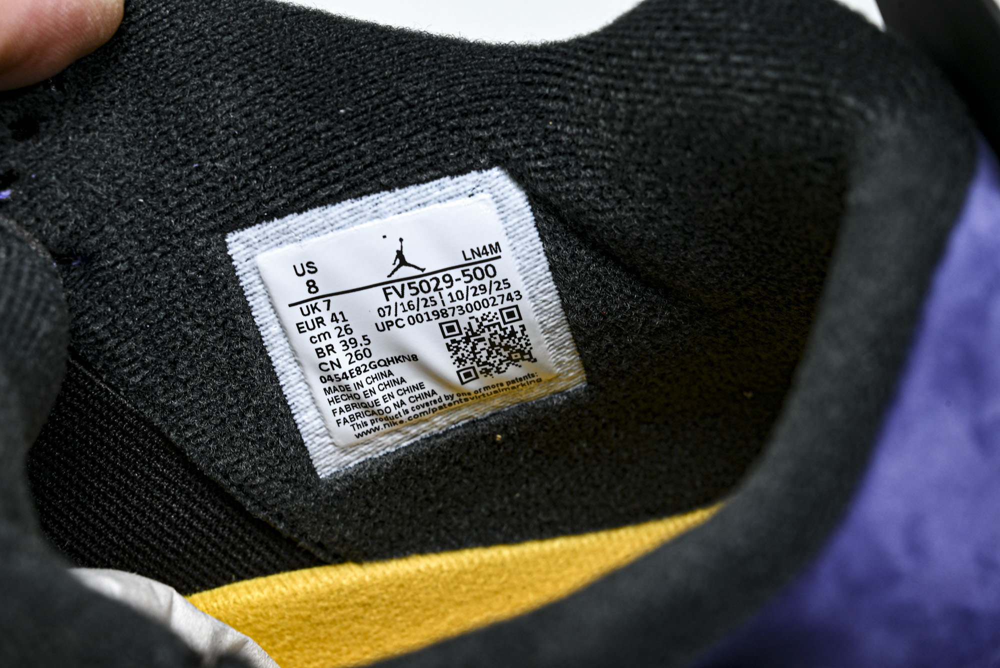Air Jordan 4 Retro _Lakers_ AJ4 乔4湖人紫金 FV5029-500 #Y