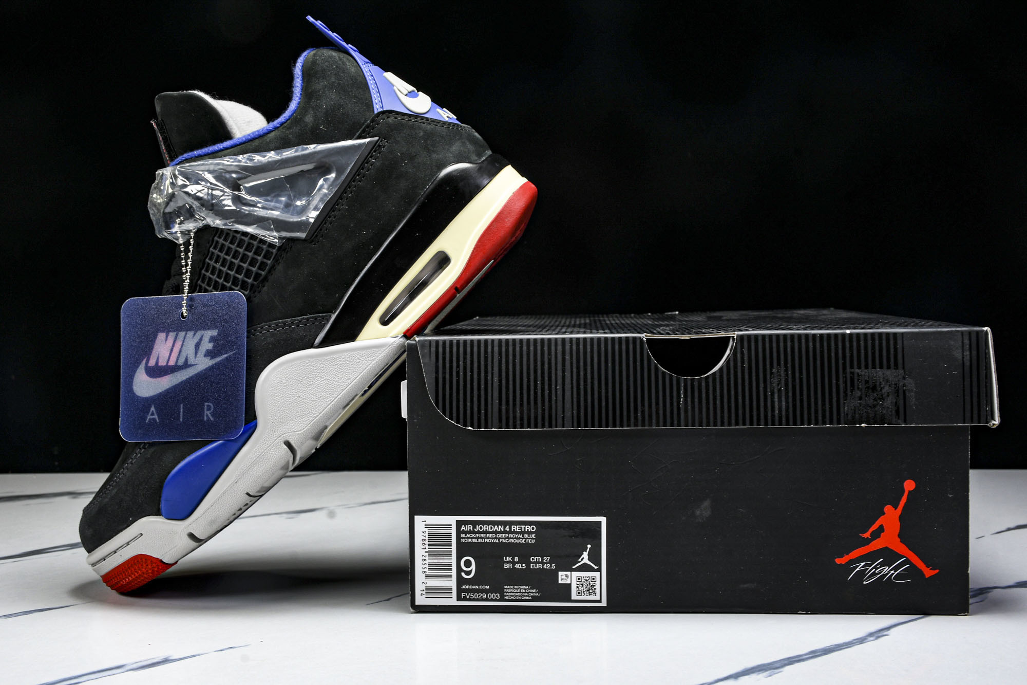 Air Jordan 4 Retro _Lase_ AJ4 乔4黑灰蓝配色 FV5029-003 #YZ