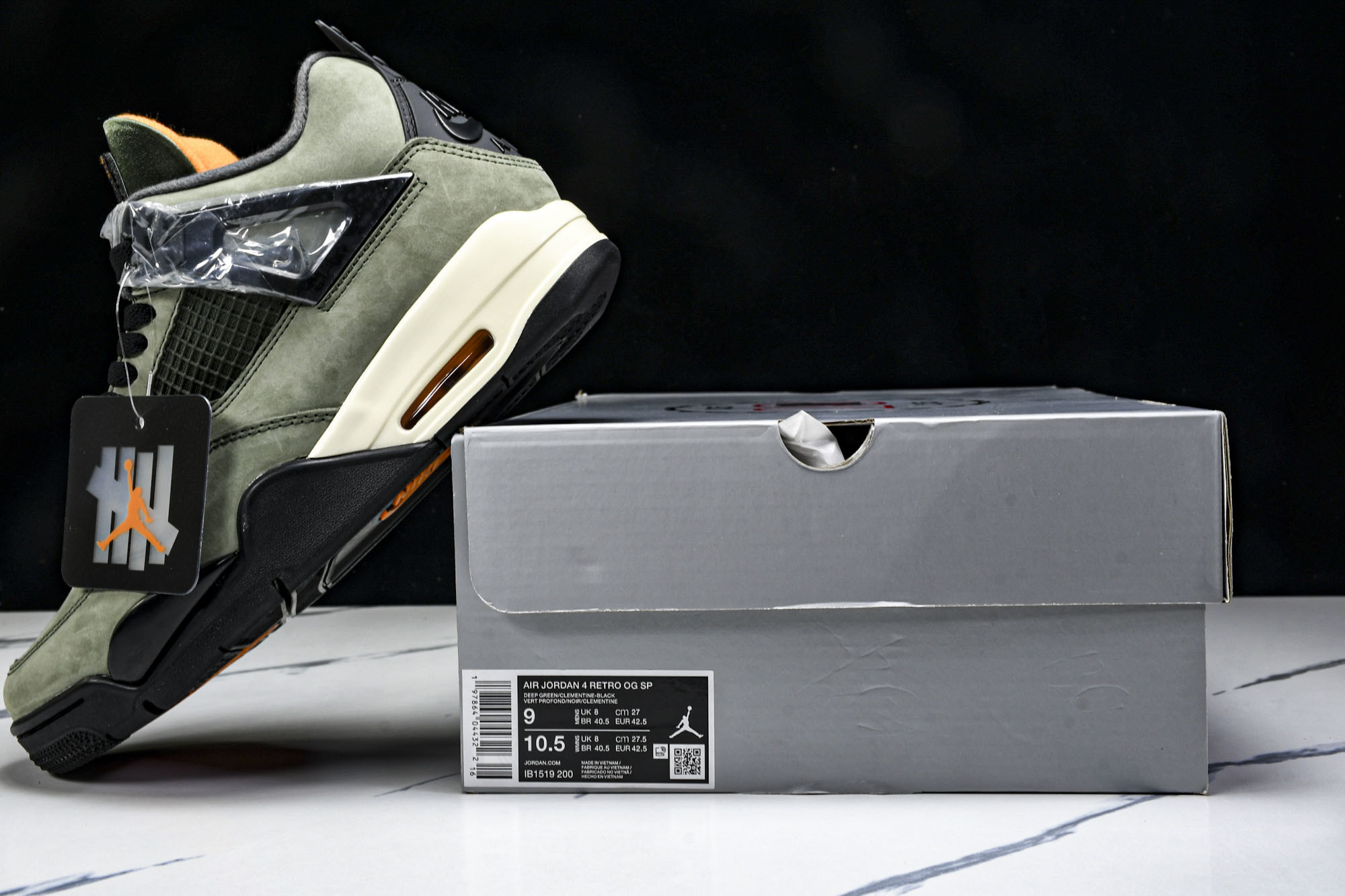 Air Jordan 4 Retro OG SP Undefeated 军绿 IB1519-200 #Y