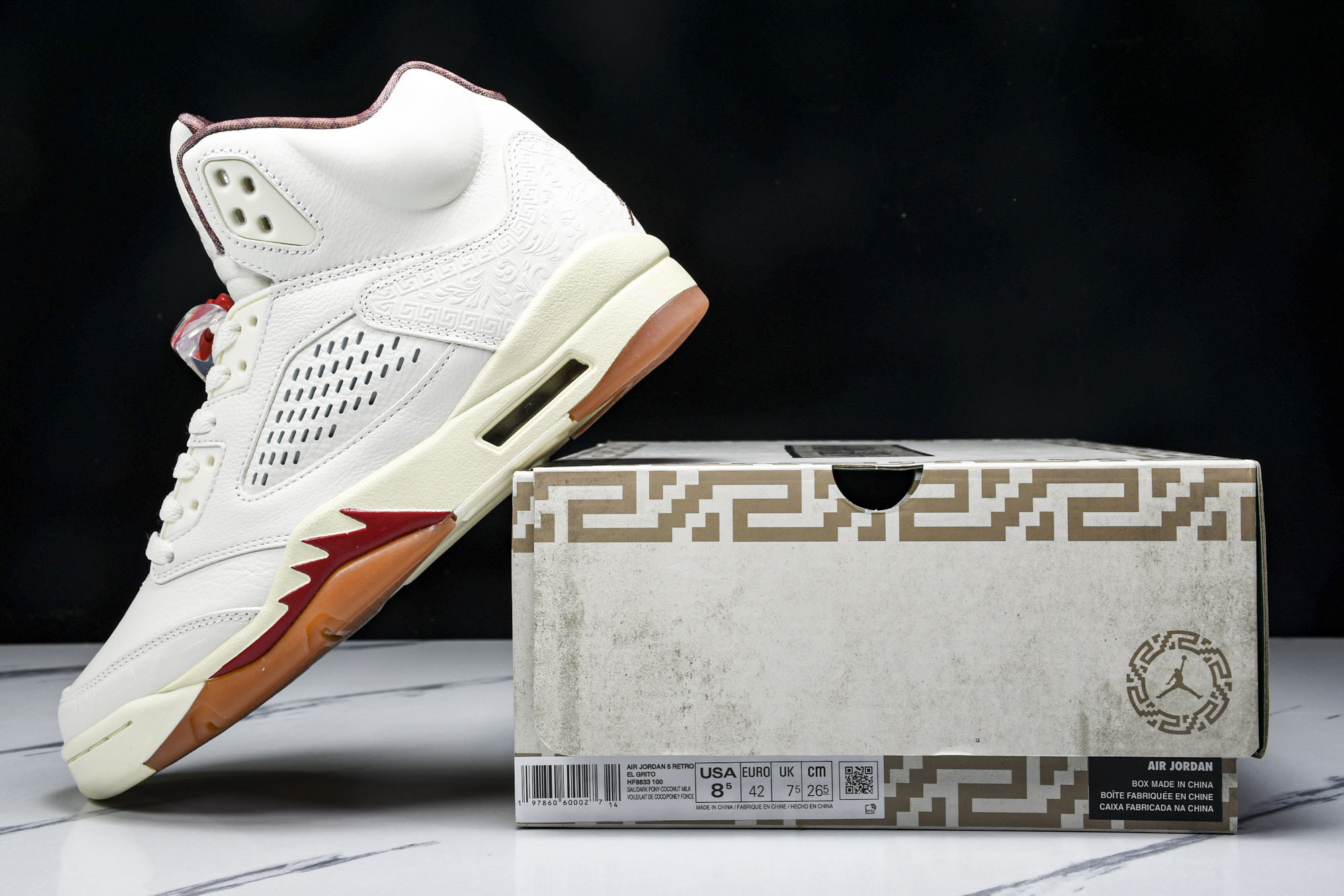 Air Jordan 5 Retro El Grito Sail 白帆 HF8833-100 #YZ01