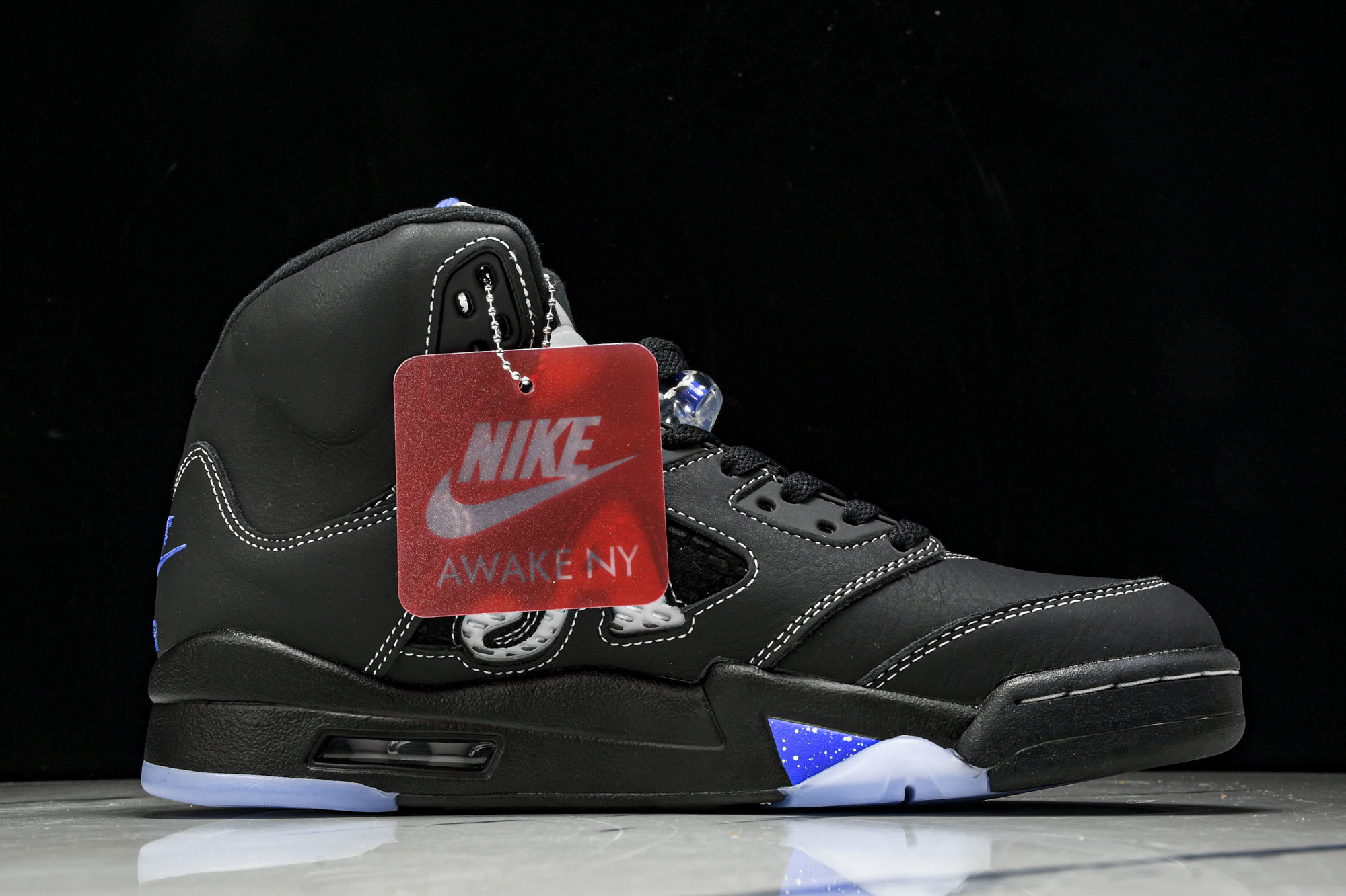 Awake NY x Air Jordan 5 联名款黑蓝 DV4982-004 #YZ015大厂出品原