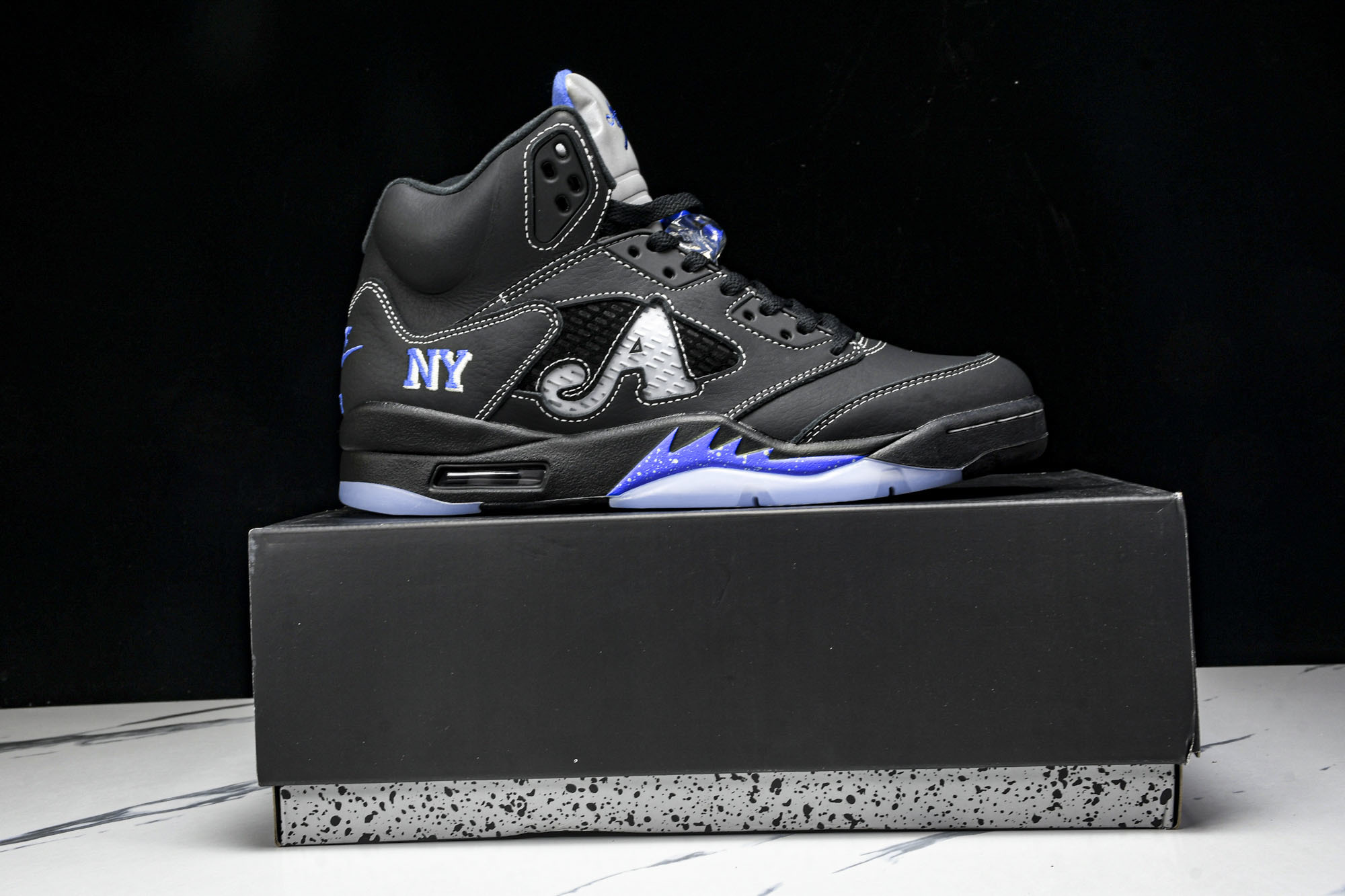 Awake NY x Air Jordan 5 联名款黑蓝 DV4982-004 #YZ015大厂出品原