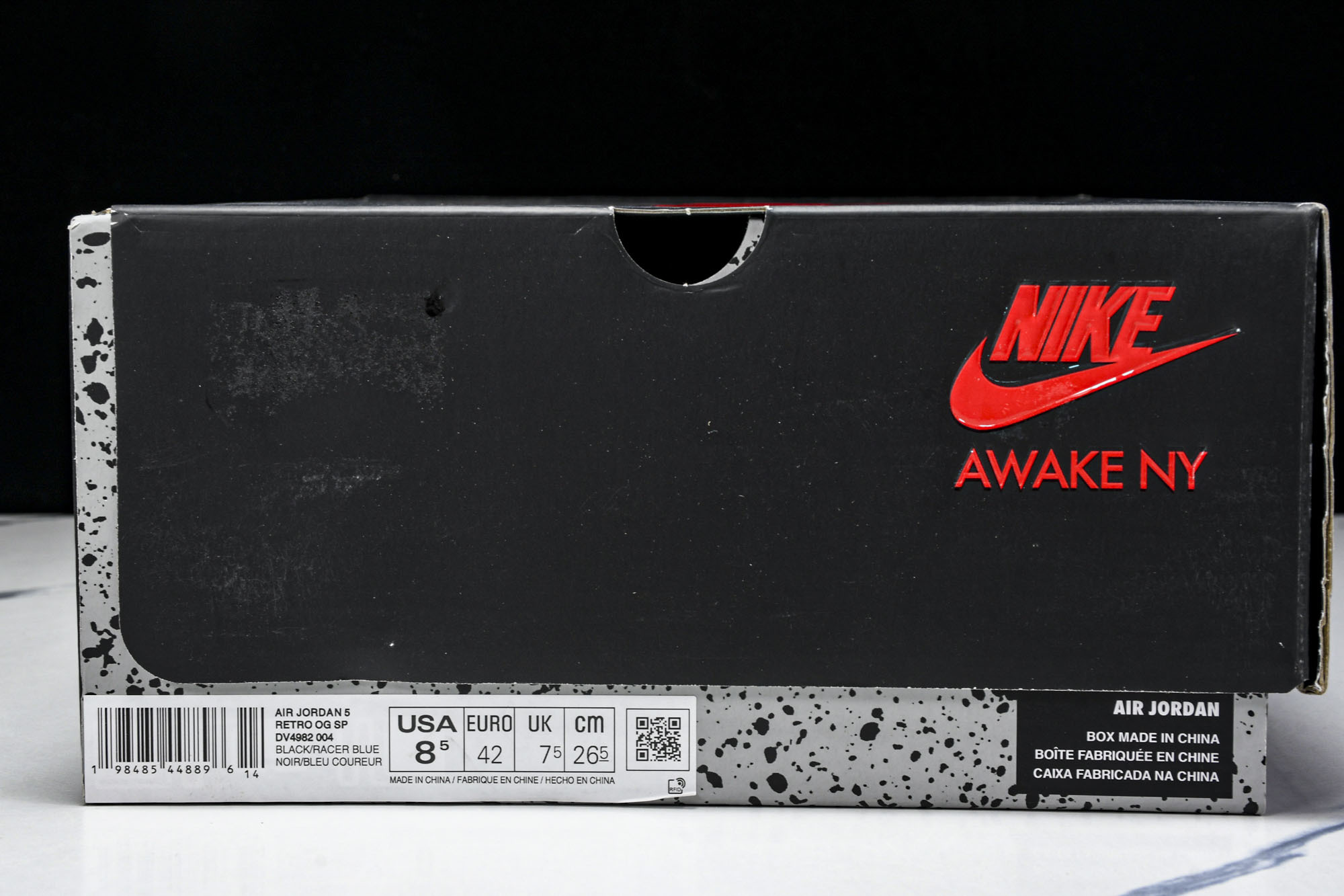 Awake NY x Air Jordan 5 联名款黑蓝 DV4982-004 #YZ015大厂出品原