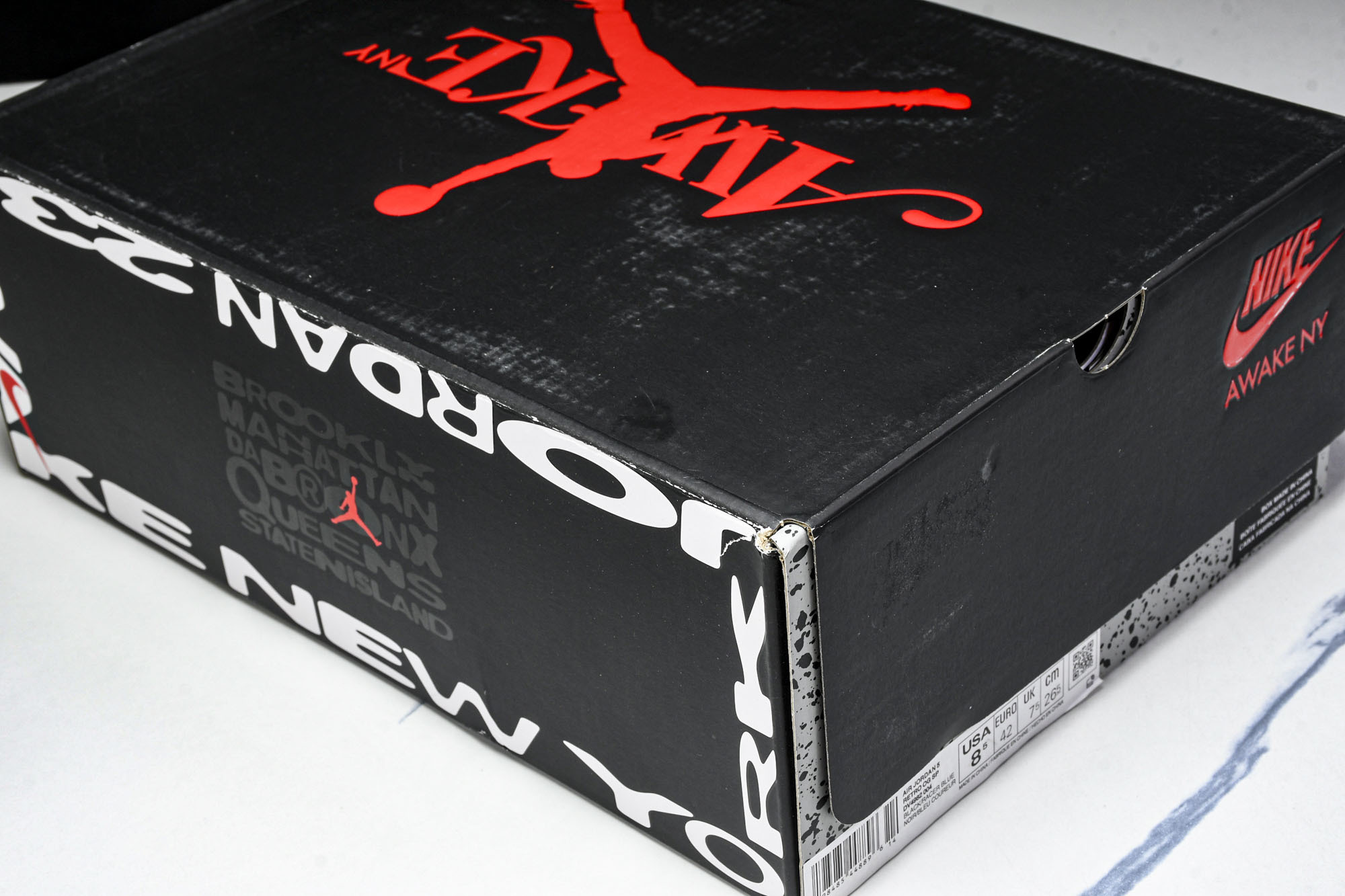 Awake NY x Air Jordan 5 联名款黑蓝 DV4982-004 #YZ015大厂出品原