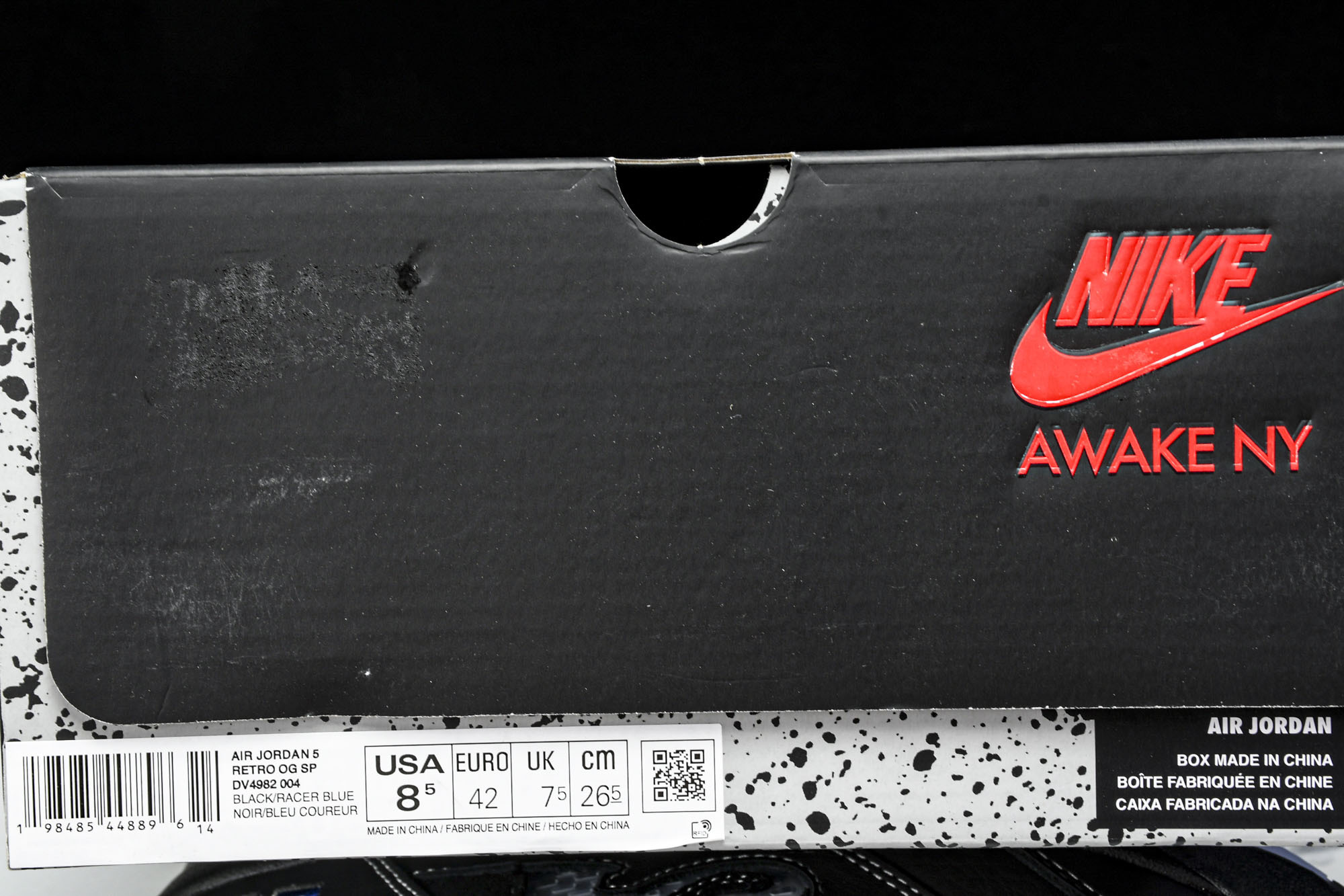 Awake NY x Air Jordan 5 联名款黑蓝 DV4982-004 #YZ015大厂出品原