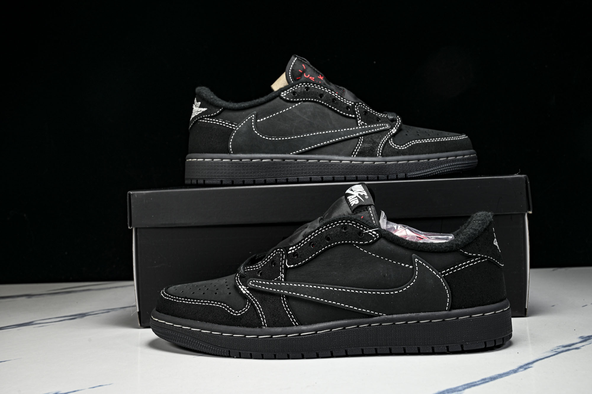 Travis Scott x Air Jordan 1 Low OG 'Black Phantom'全黑