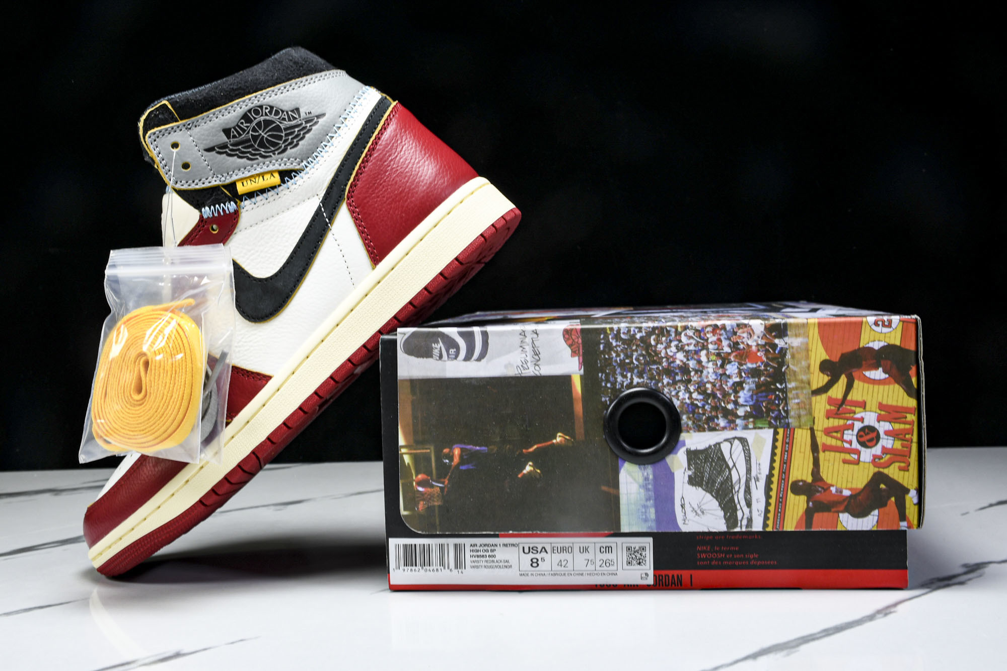 Union x Air Jordan 1 Retro High AJ1 乔1影子芝加哥 高帮篮球鞋 HV