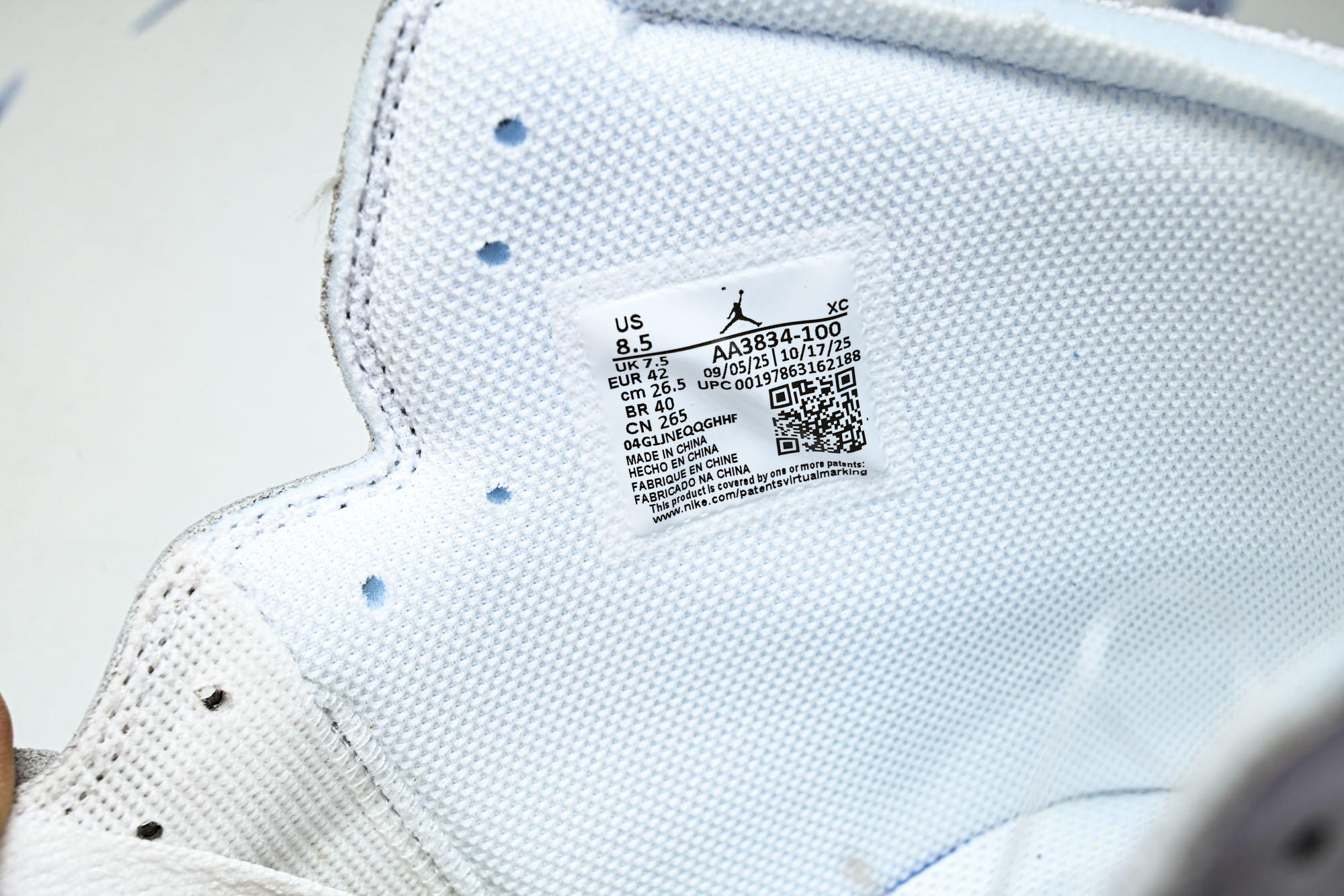 Off White x Air Jordan OW AJ1 乔1联名白 高帮篮球鞋 AA3834-100