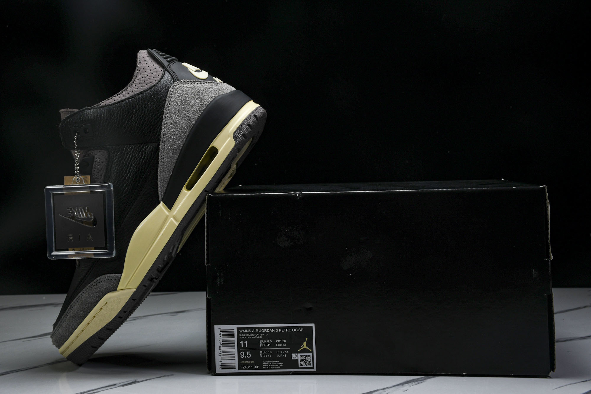 WMNS Air Jordan 3 Retro OG SP 黑灰红 FZ4811-001 #YZ015大