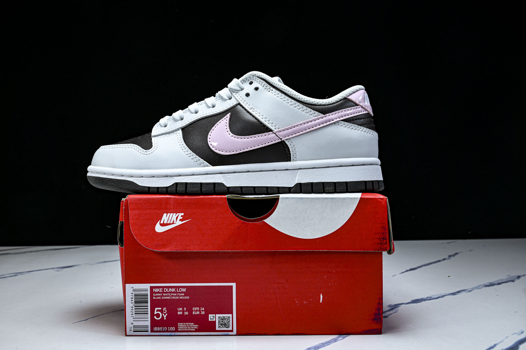 Nike SB Dunk Low 白黑粉 低帮休闲板鞋 IB8510-100 #YZ03935.5 36