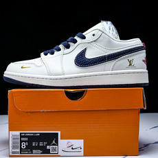Air Jordan 1 Low AJ1 乔1 LV联名 蓝鳞勾 高端定制 低帮复古篮球鞋 XX3168 Air Jordan 1 Low AJ1 乔1 LV联名 蓝鳞勾 高端定制 低帮复古篮球鞋 XX3168