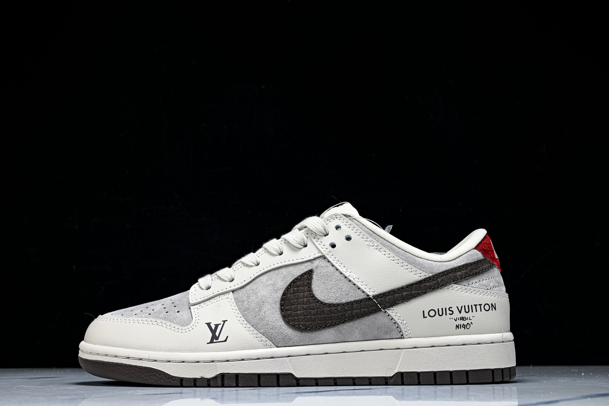 Nike SB Dunk Low LV联名 红尾巧克力 周年高端定制 低帮休闲板鞋 XX3168-123