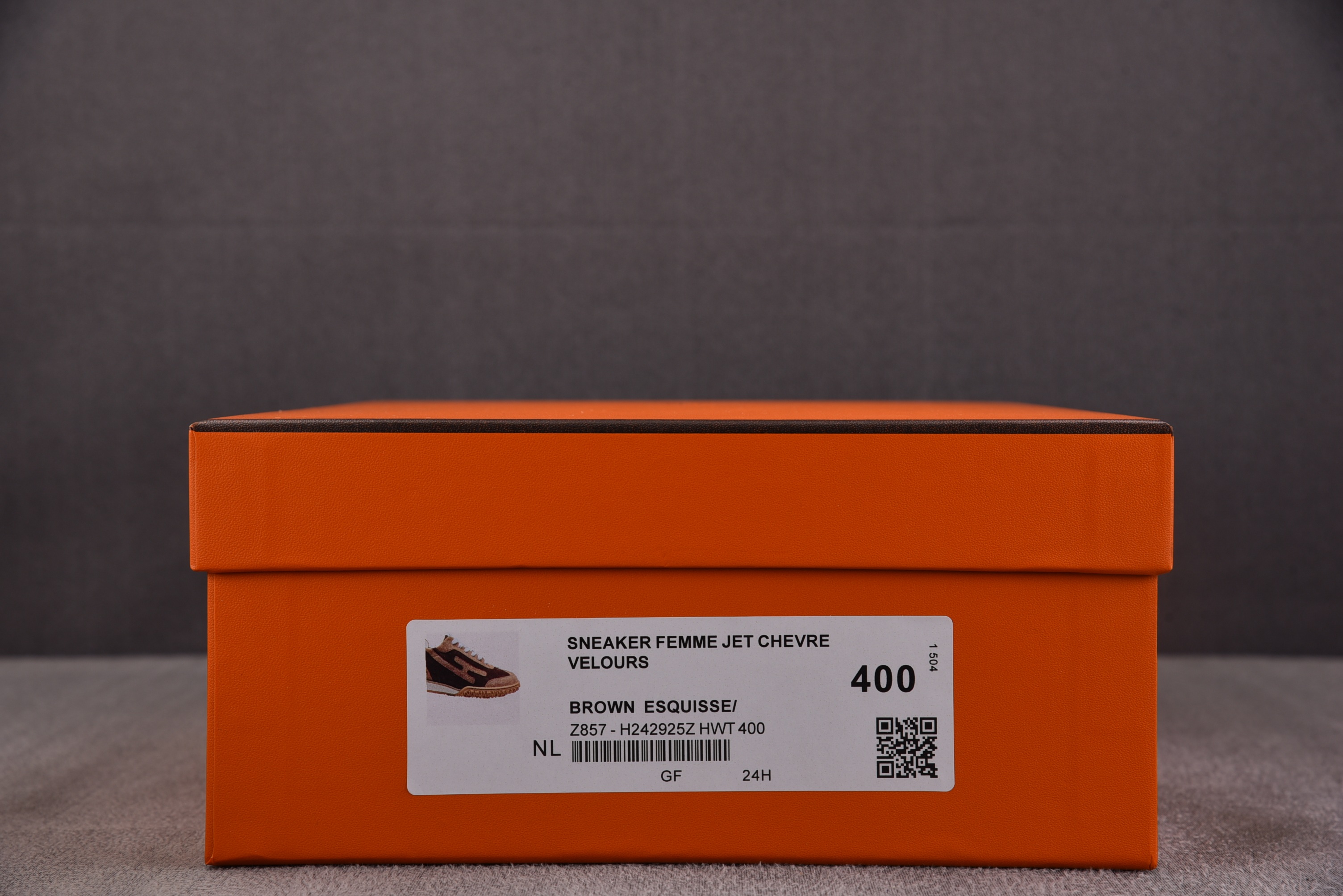 HERMES Sneaker Femme Jet Chevrevelours 棕色 YZ022-135-