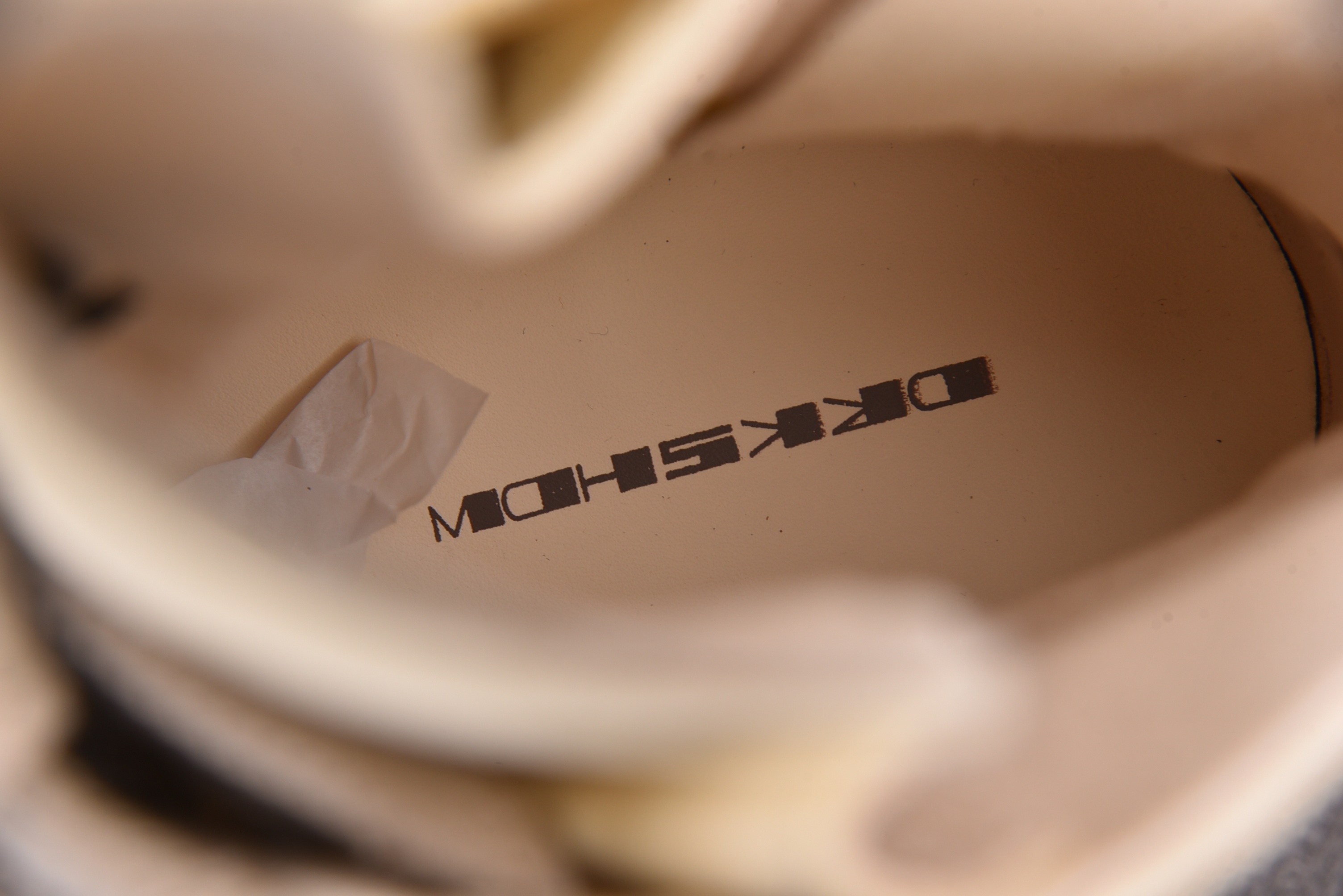 RICK OWENS_RO 厚底奶白 帆布条纹 YZ022-136-46