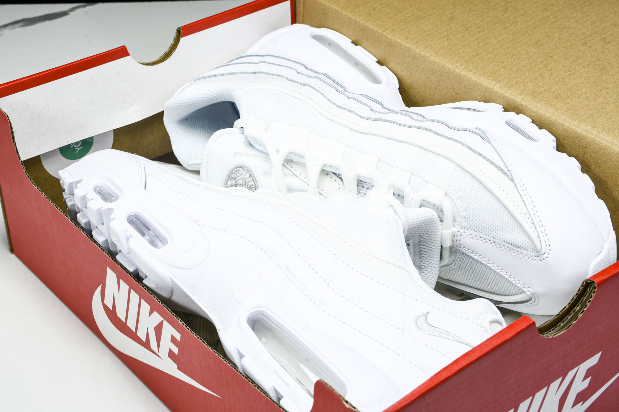 纯原Denham x NK Air Max 95 全白 跑步鞋 CT1268 100 #YZ001-1原