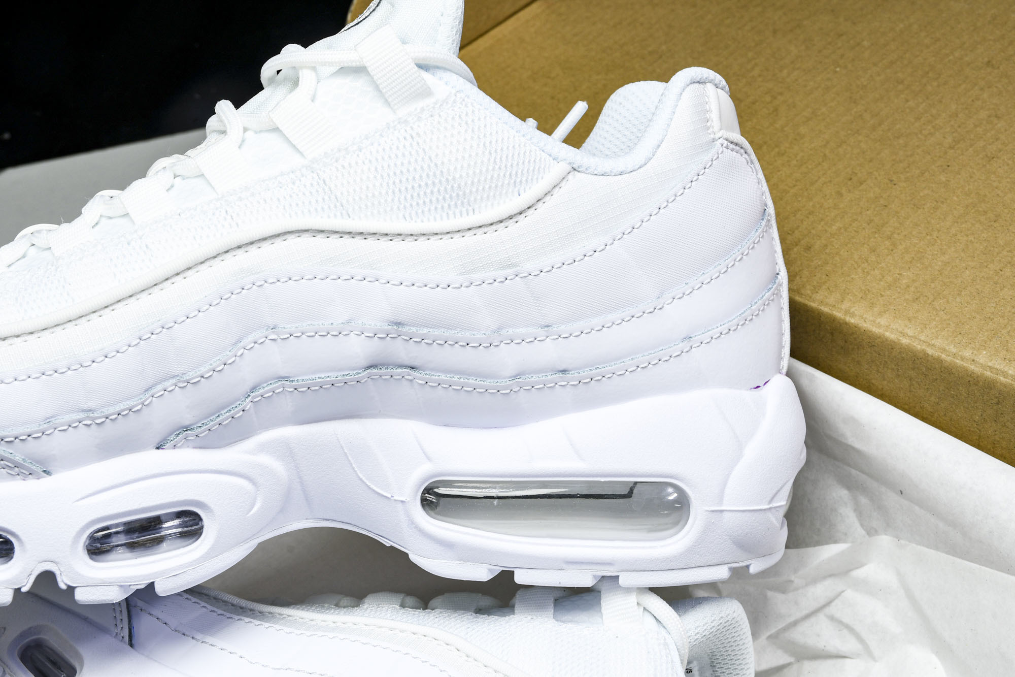 纯原Denham x NK Air Max 95 全白 跑步鞋 CT1268 100 #YZ001-1原