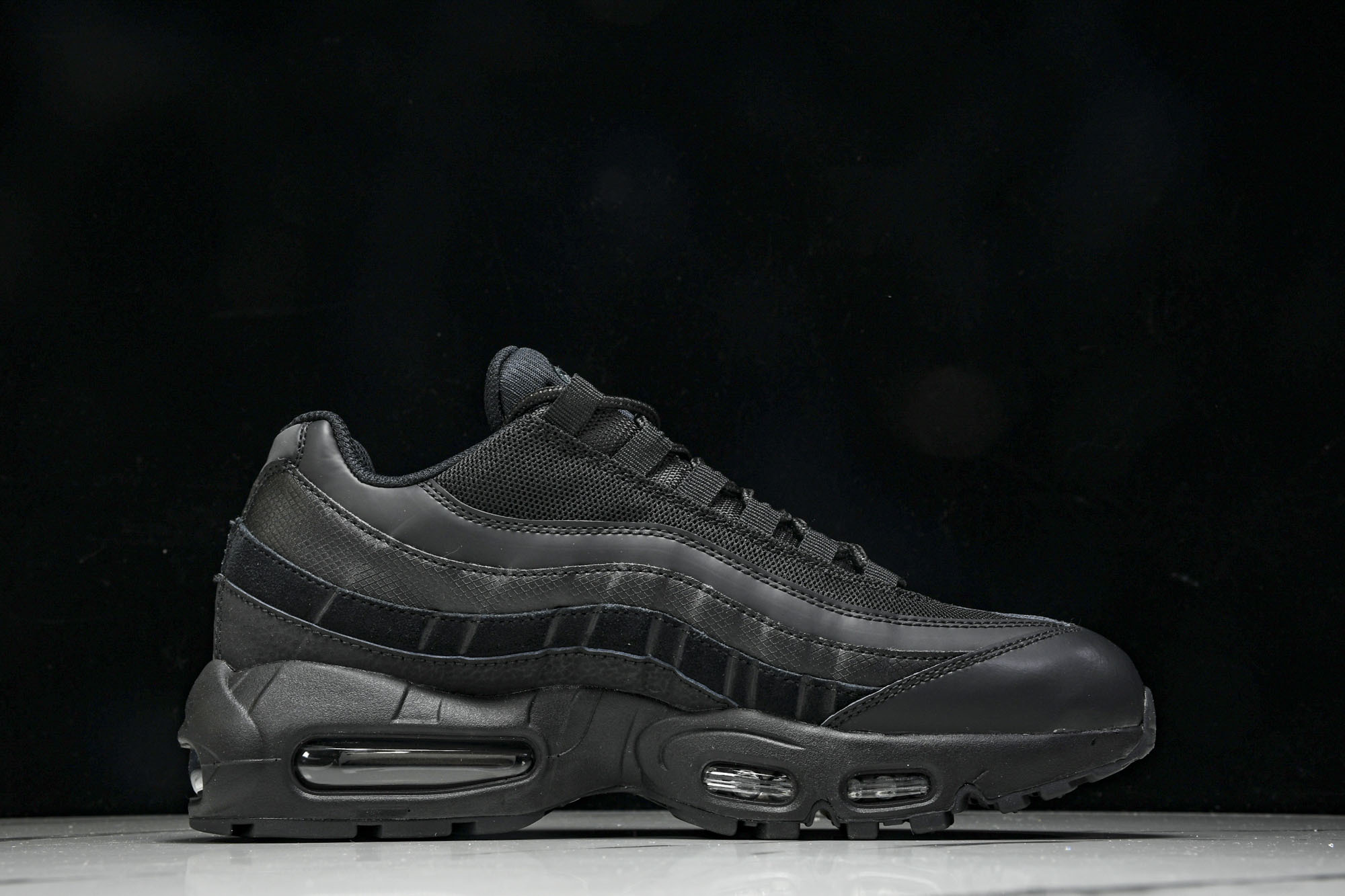 纯原Denham x NK Air Max 95 全黑 跑步鞋 CI3705 001 #YZ001-1原