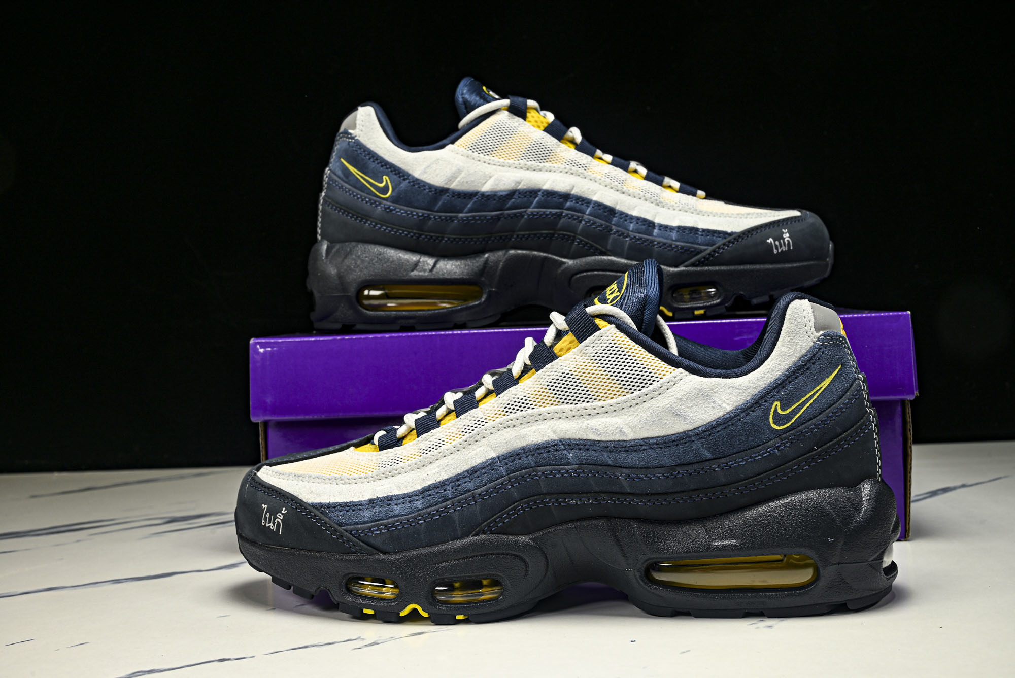 纯原Eric Koston x NK SB Air Max 95 深蓝白 耐克联名低帮气垫男女跑步鞋 H