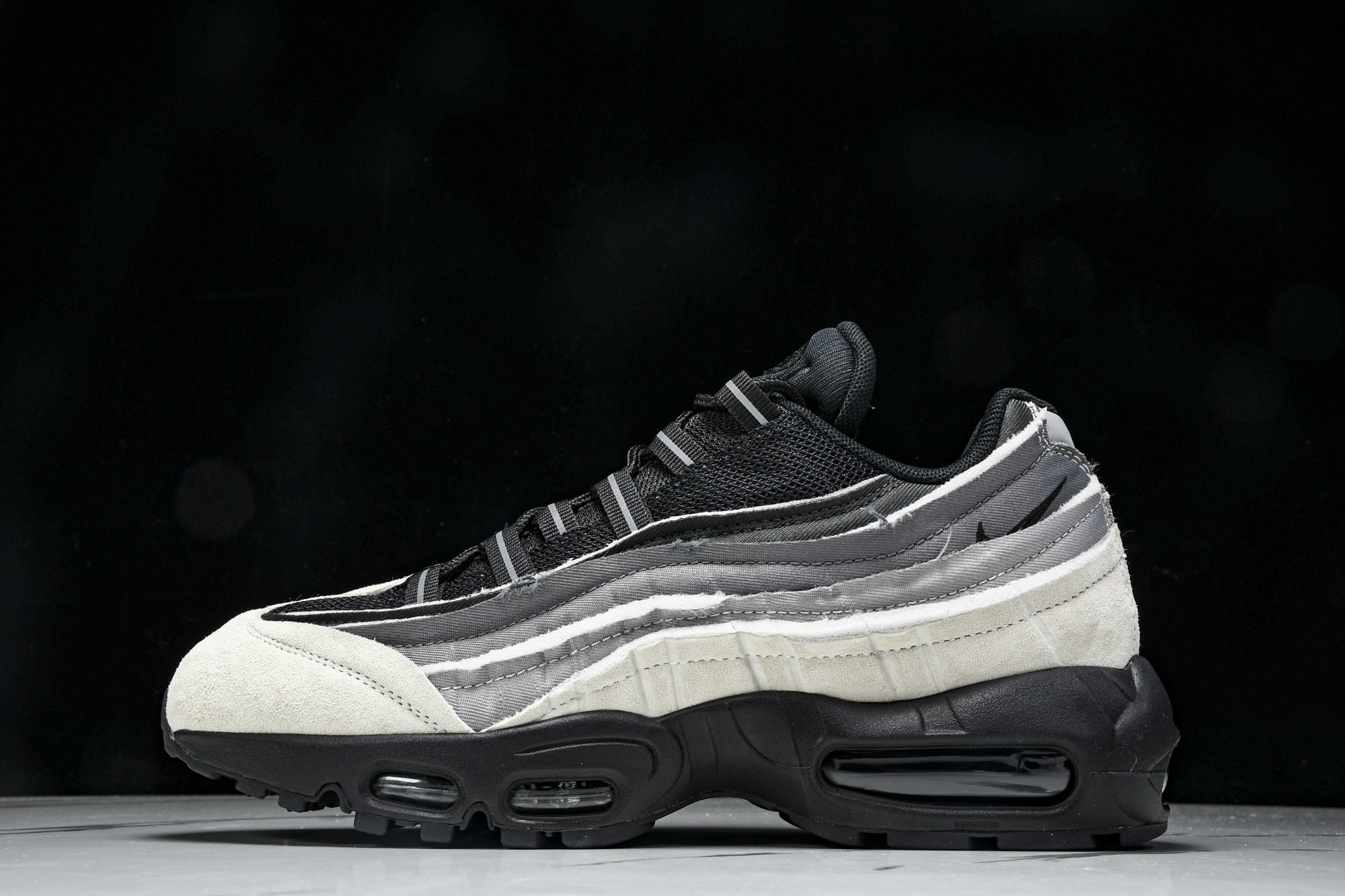 纯原NK Air Max 95 Comme Des Garcons Black Grey CDG 黑灰 