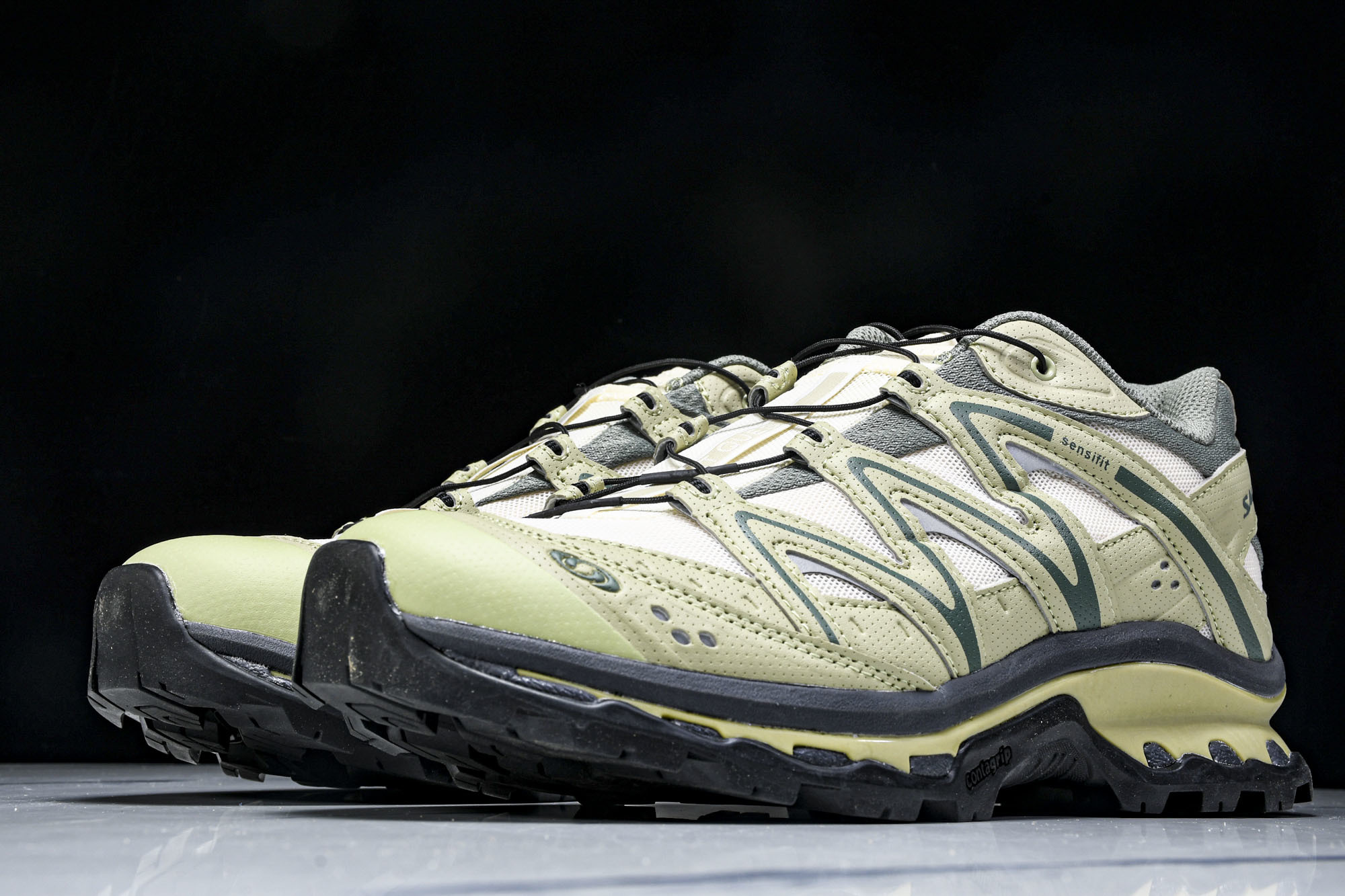 GXP Salomon XT-QUEST ADV黑白斑鸠杏色复古机能功能户外跑步鞋 斑鸠绿  30 #Y