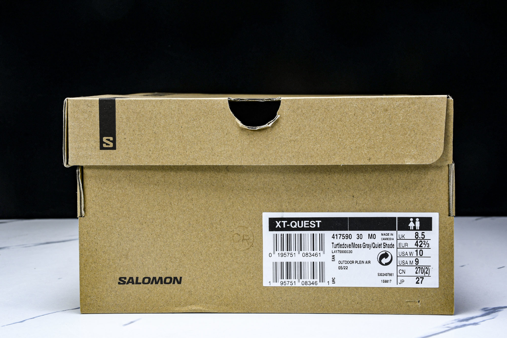 GXP Salomon XT-QUEST ADV黑白斑鸠杏色复古机能功能户外跑步鞋 斑鸠绿  30 #Y
