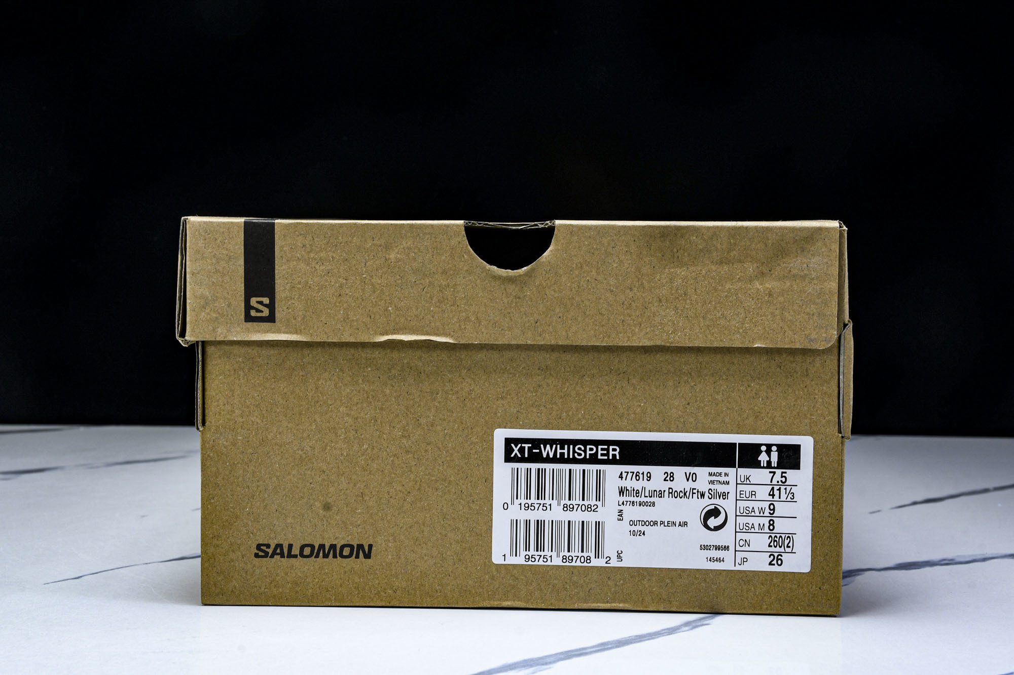 SALOMON萨洛蒙 XT-WHISPER 舒适百搭耐磨轻便 低帮 休闲越野训练城市通勤跑步鞋 白色  