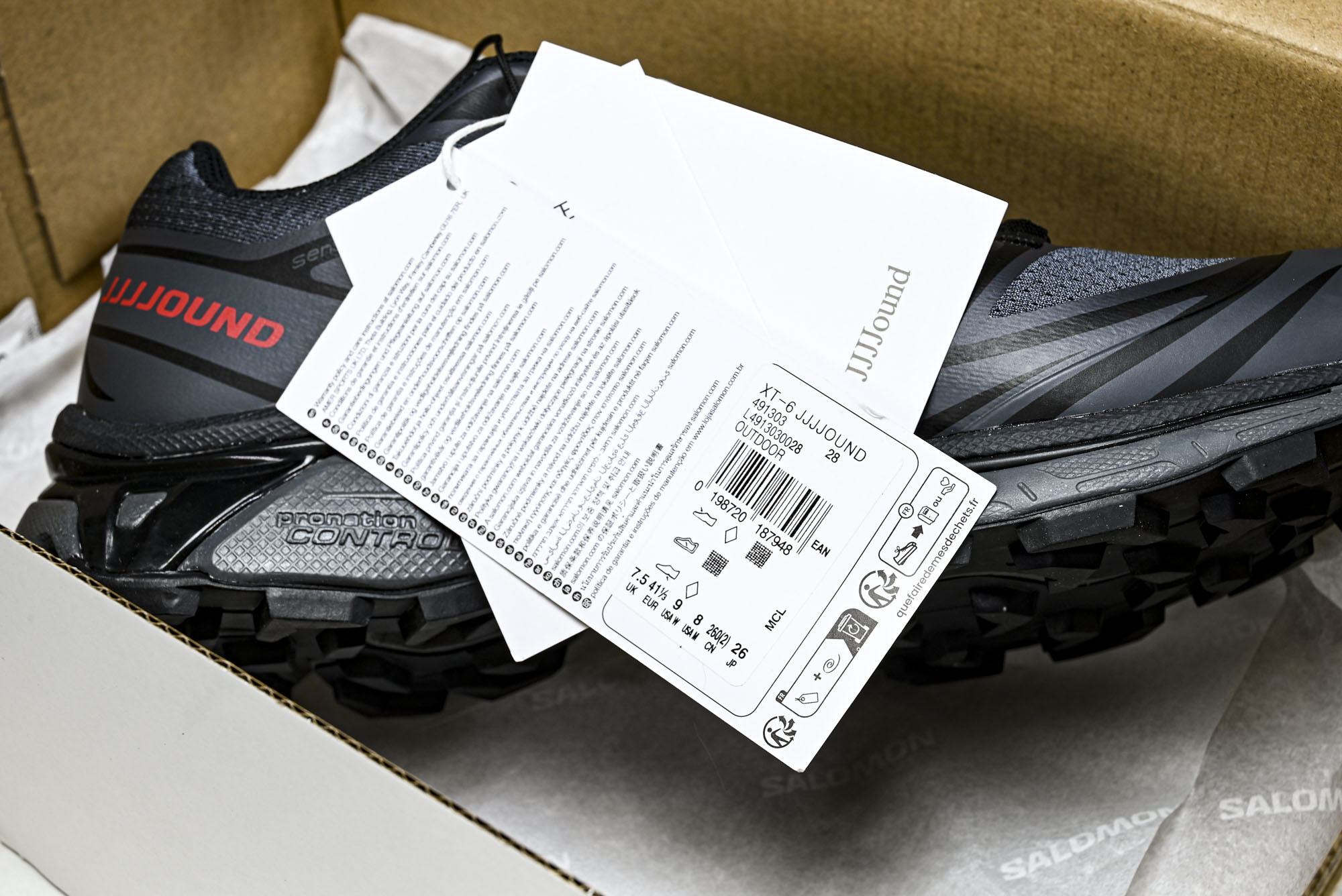 JJJJound x SALOMON萨洛蒙 XT-6联名 减震防滑耐磨 低帮跑步鞋 28 #YZ020 JJJJound x SALOMON萨洛蒙 XT-6联名 减震防滑耐磨 低帮跑步鞋 28 #YZ020