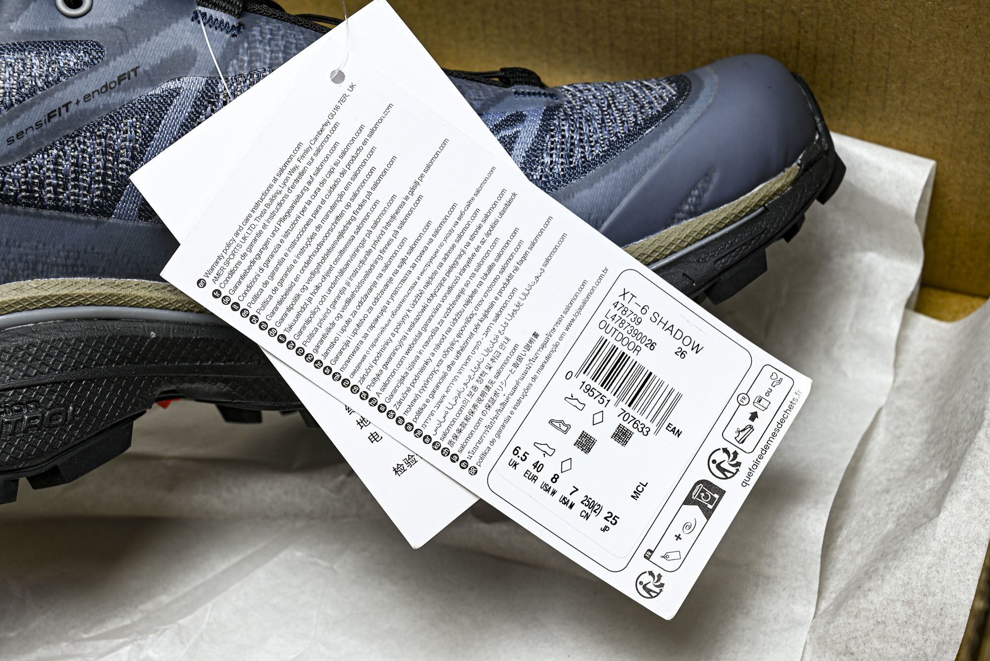Salomon XT-6 萨洛蒙户外男女越野潮流时尚经典复古潮流运动休闲鞋  26 #YZ020原版1: