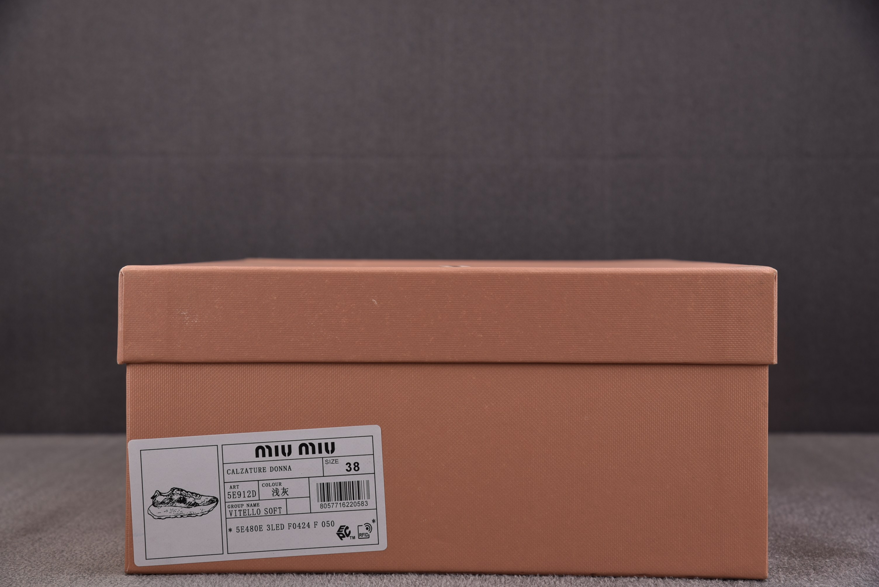 纯原Miu Miu Technical Fabric Sneakers 浅灰 YZ03936-40