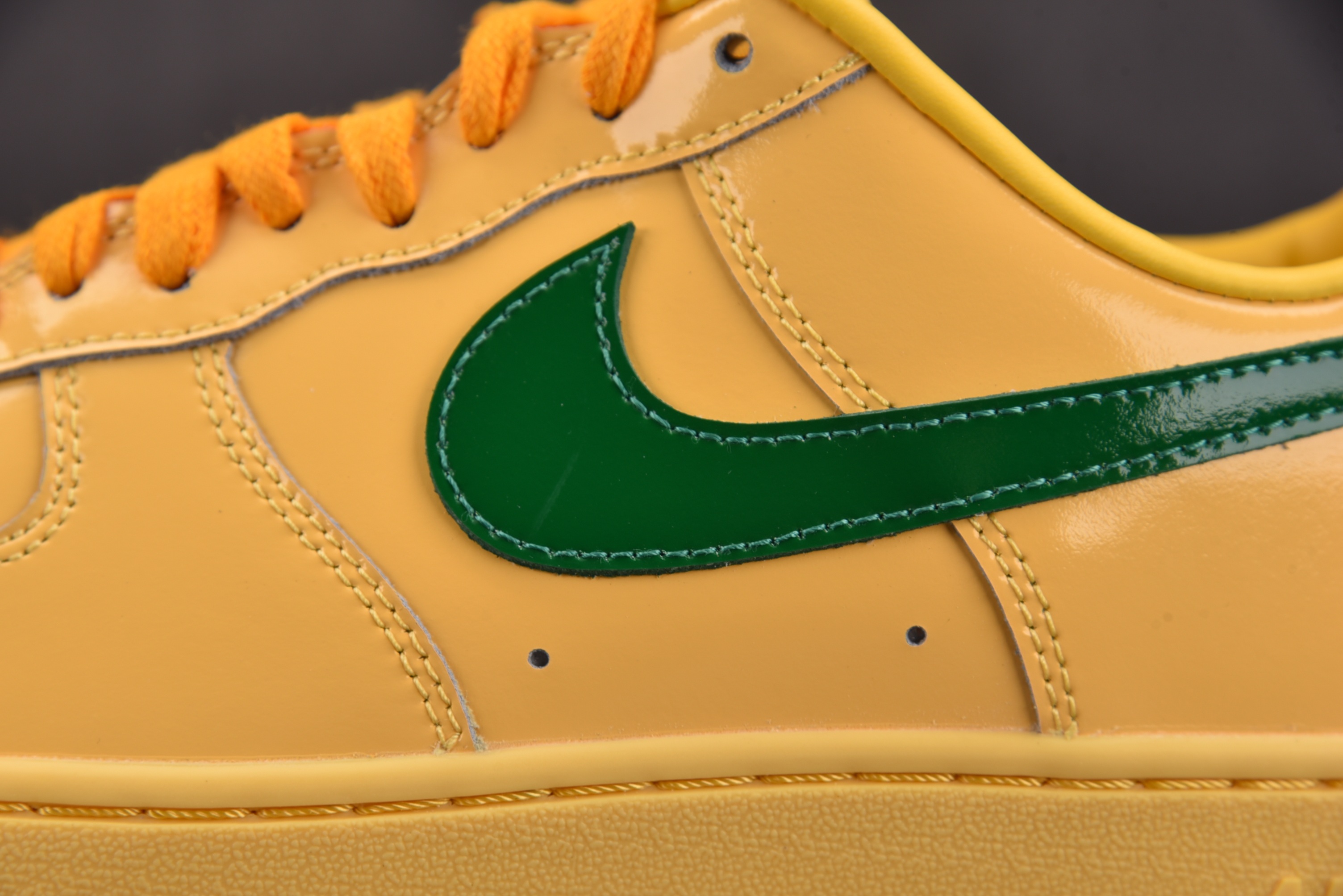 纯原 Air Force 1 Low Patent Leather Topaz Gold Pine Gr