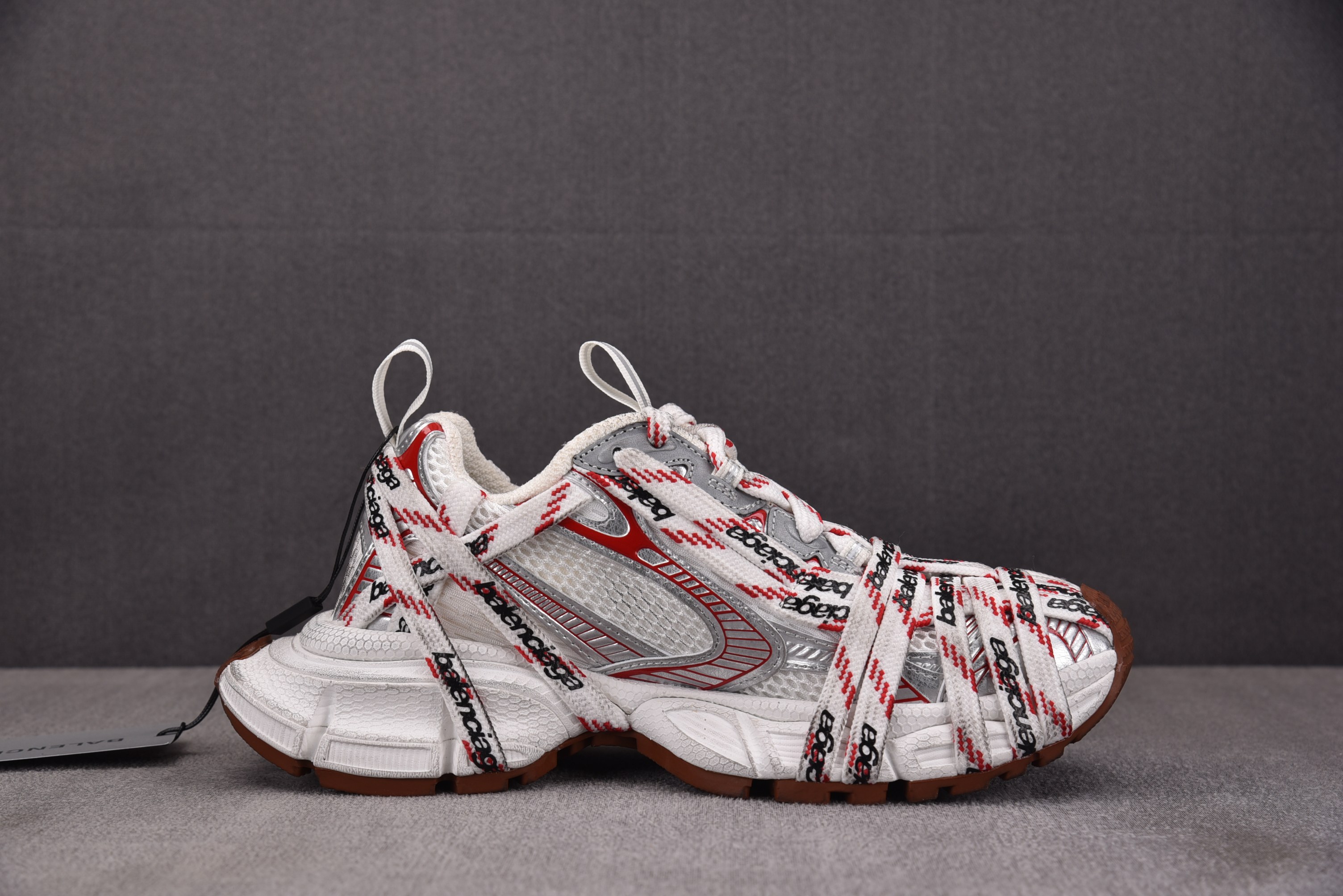 纯原 Balenciaga 3XL Interlace 蜘蛛侠绑带 白灰红 YZ009-0335-46