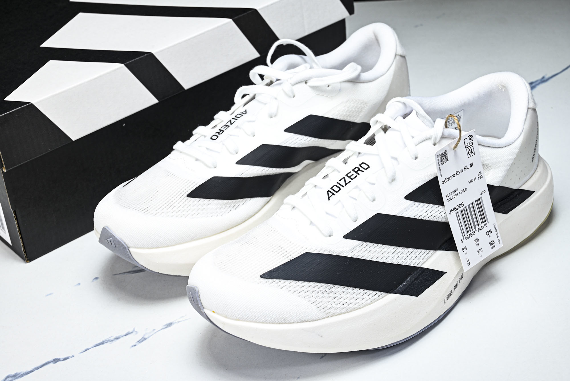 纯原 AD Adizero Evo SL 阿迪超轻透气缓震跑鞋 JH6206 #YZ00536 36.5