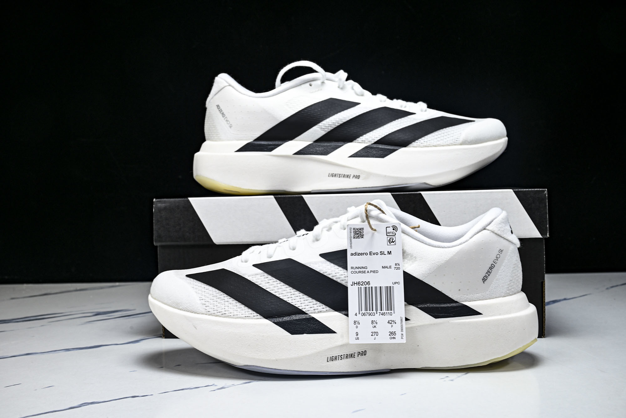 纯原 AD Adizero Evo SL 阿迪超轻透气缓震跑鞋 JH6206 #YZ00536 36.5