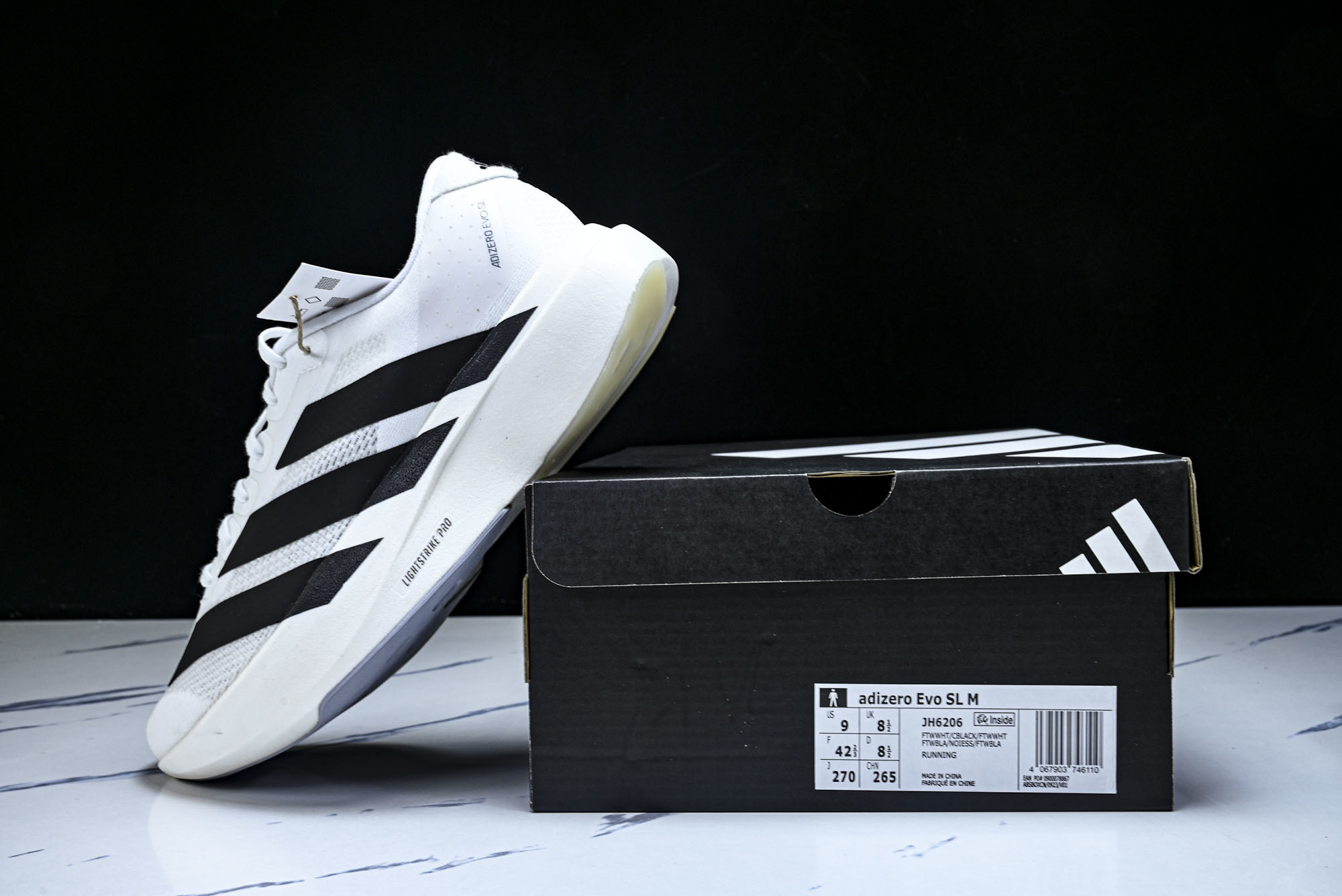 纯原 AD Adizero Evo SL 阿迪超轻透气缓震跑鞋 JH6206 #YZ00536 36.5
