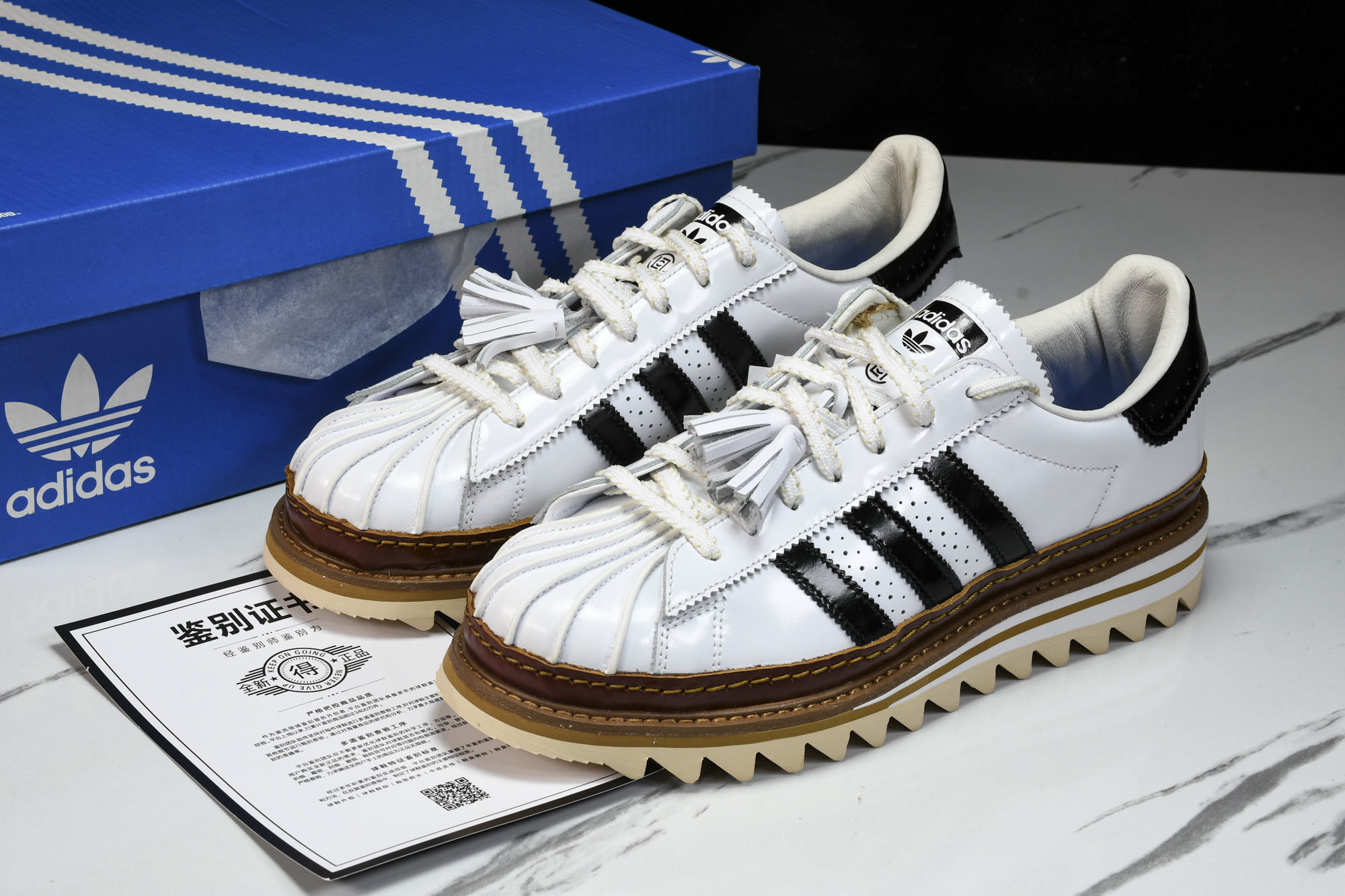 纯原 CLOTSUPERSTAR BYEC 贝壳头 厚底 休闲鞋 IH3132 YZ00536 36.5