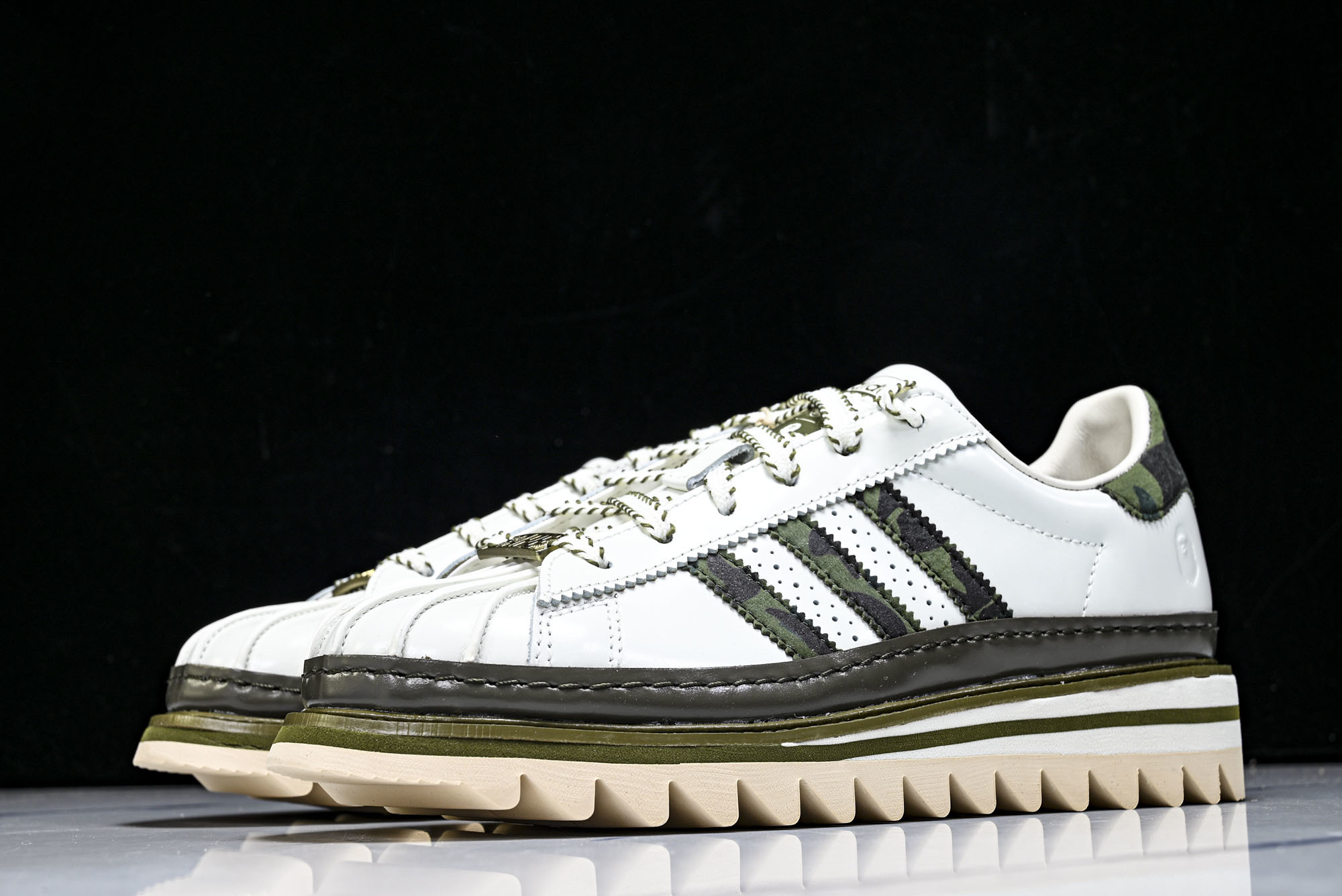 纯原 Clot x Adidas Superstar 陈冠希联名 贝壳头锯齿休闲板鞋 KJ1473 #Y