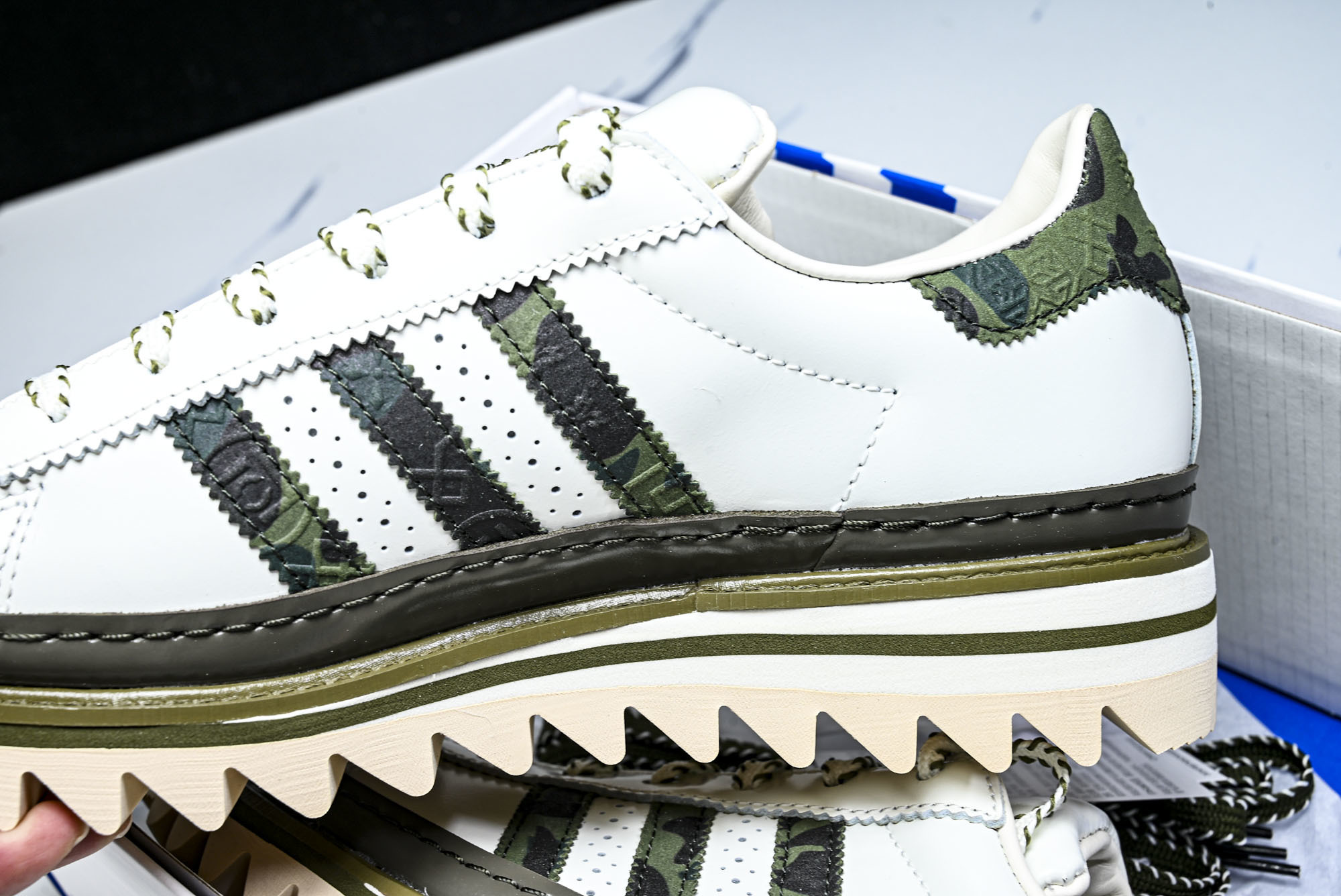 纯原 Clot x Adidas Superstar 陈冠希联名 贝壳头锯齿休闲板鞋 KJ1473 #Y