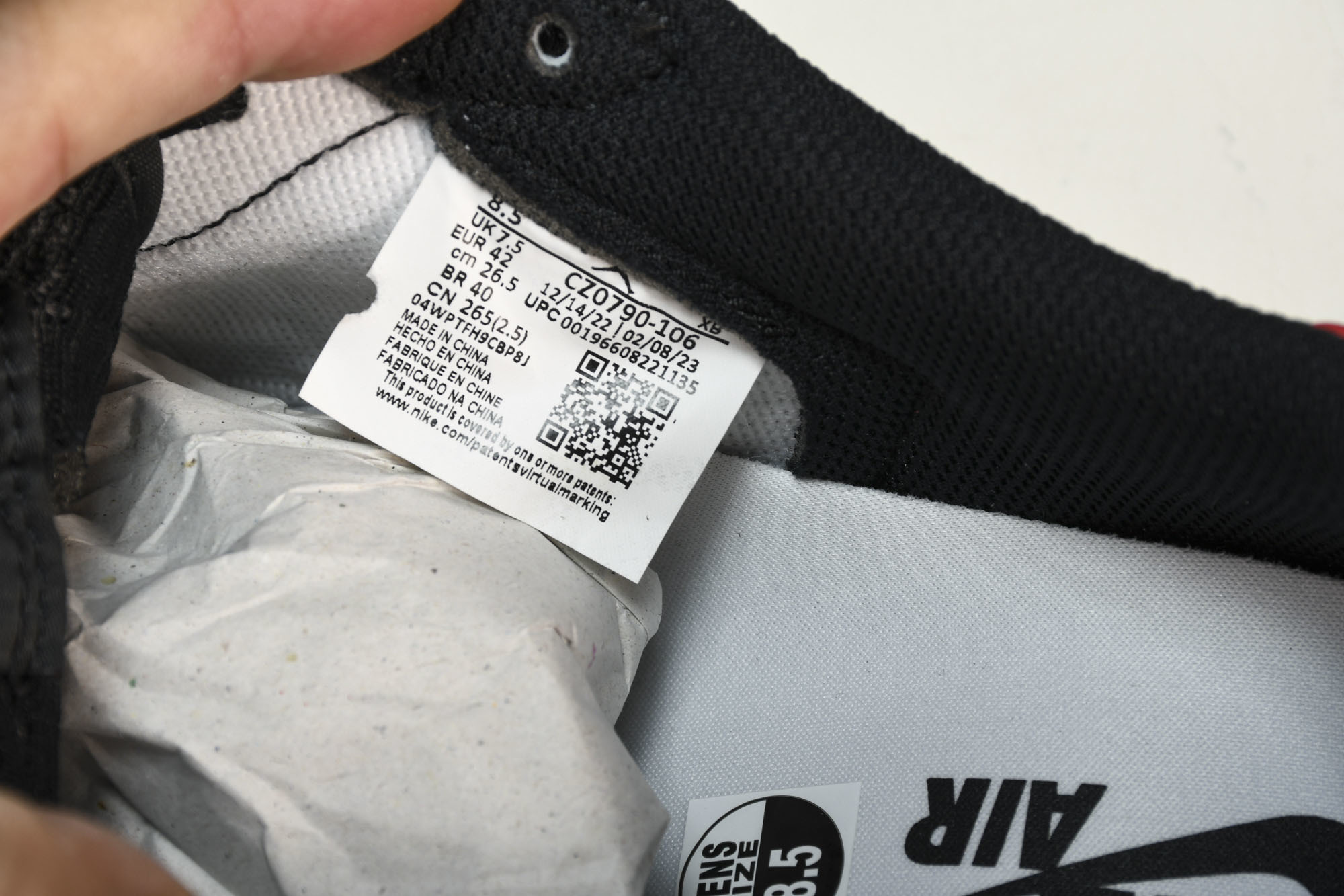 Air Jordan 1 Low OG“Black Toe”AJ1低帮黑脚趾 CZ0790-106 #Y