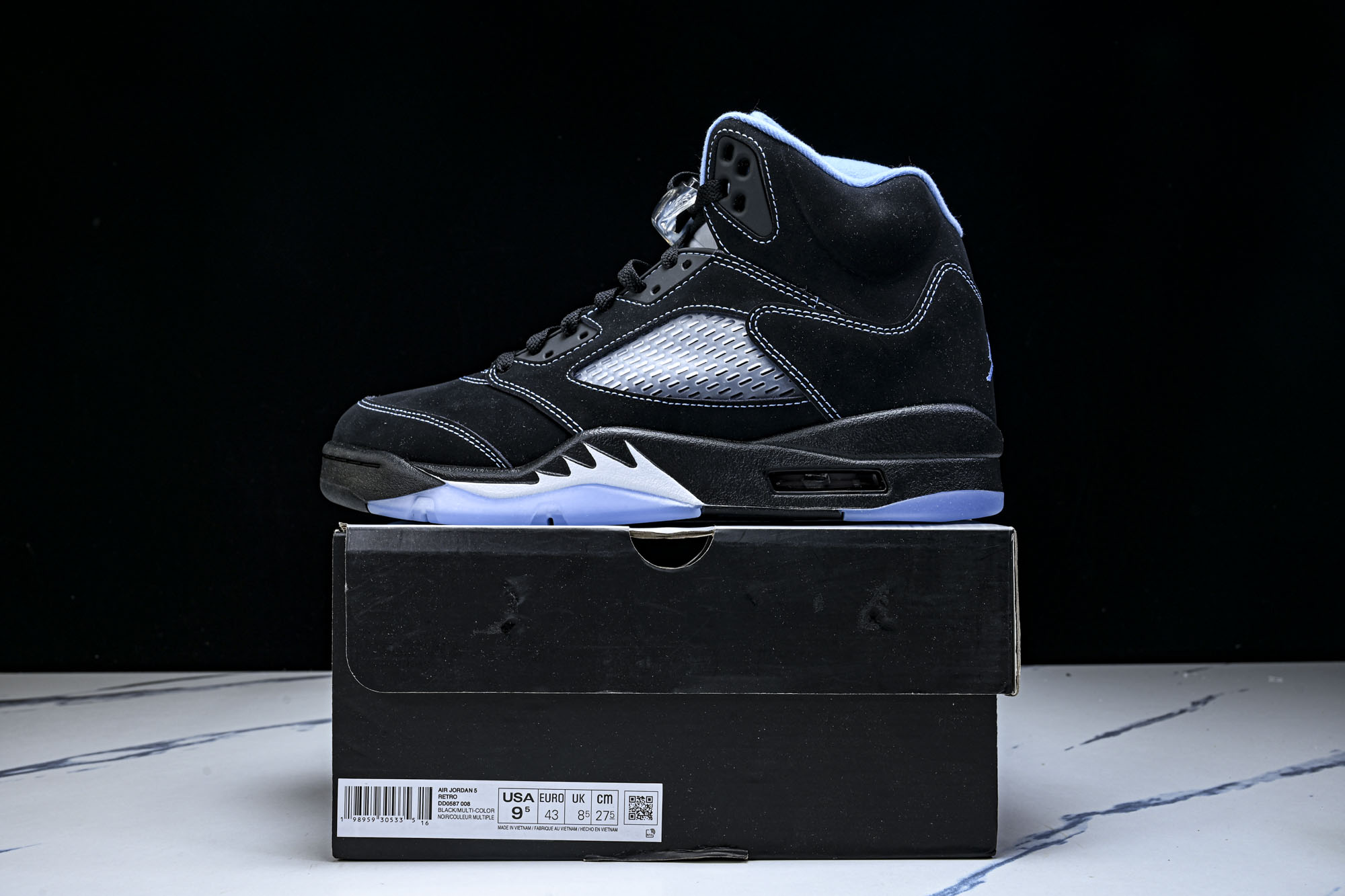 纯原 Air Jordan 5 Retro _Black University Blue_ AJ5 乔5 纯原 Air Jordan 5 Retro _Black University Blue_ AJ5 乔5