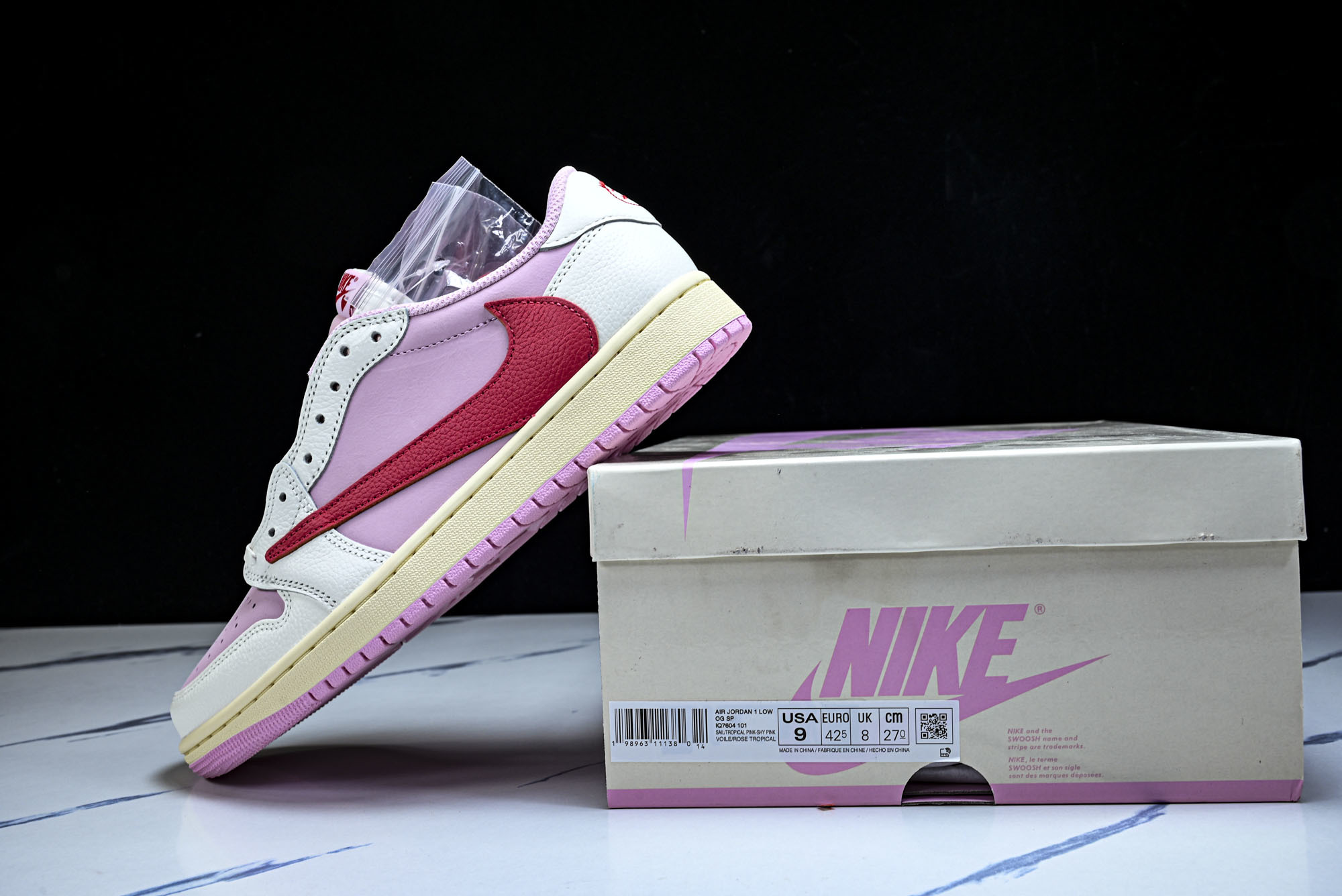纯原 Travis Scott x Air Jordan 1 Low OG AJ1 乔1倒勾低帮 IQ7