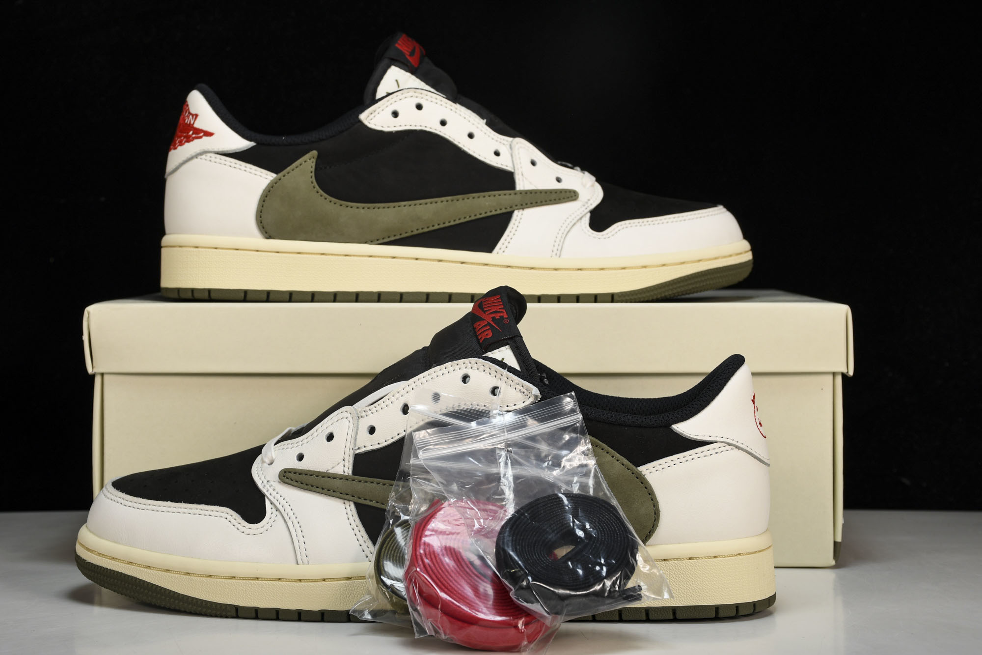 纯原 Travis Scott x Air Jordan 1 Low OG WMNS“Olive”橄榄绿