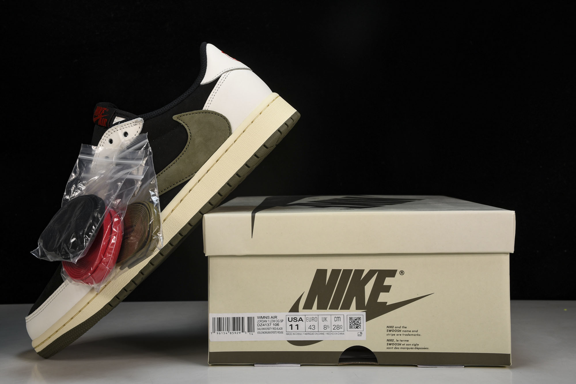 纯原 Travis Scott x Air Jordan 1 Low OG WMNS“Olive”橄榄绿