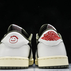纯原 Travis Scott x Air Jordan 1 Low OG“Medium Olive”米 纯原 Travis Scott x Air Jordan 1 Low OG“Medium Olive”米