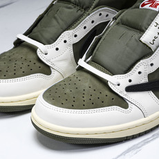 纯原 Travis Scott x Air Jordan 1 Low OG“Medium Olive”米 纯原 Travis Scott x Air Jordan 1 Low OG“Medium Olive”米