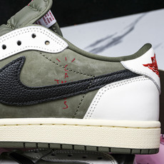 纯原 Travis Scott x Air Jordan 1 Low OG“Medium Olive”米 纯原 Travis Scott x Air Jordan 1 Low OG“Medium Olive”米