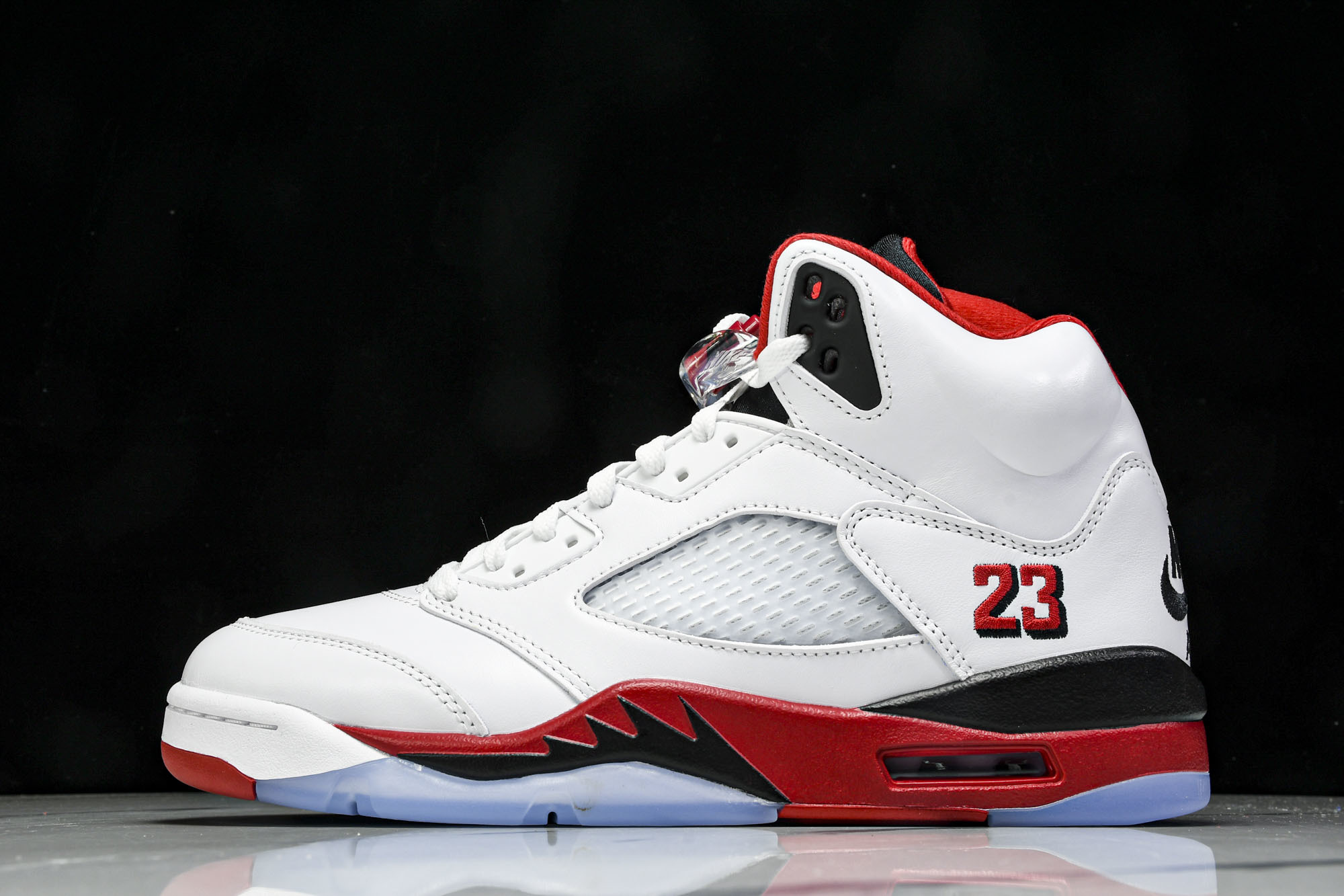Air Jordan 5 Retro Fire Red Black Tongue (2025) 白红 H